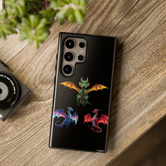 Protective Dragon Phone Case for Samsung Galaxy - Fantasy Art Durable Cover - Bookish Mythical Gift for Teens & Adults Twilight Aesthetic