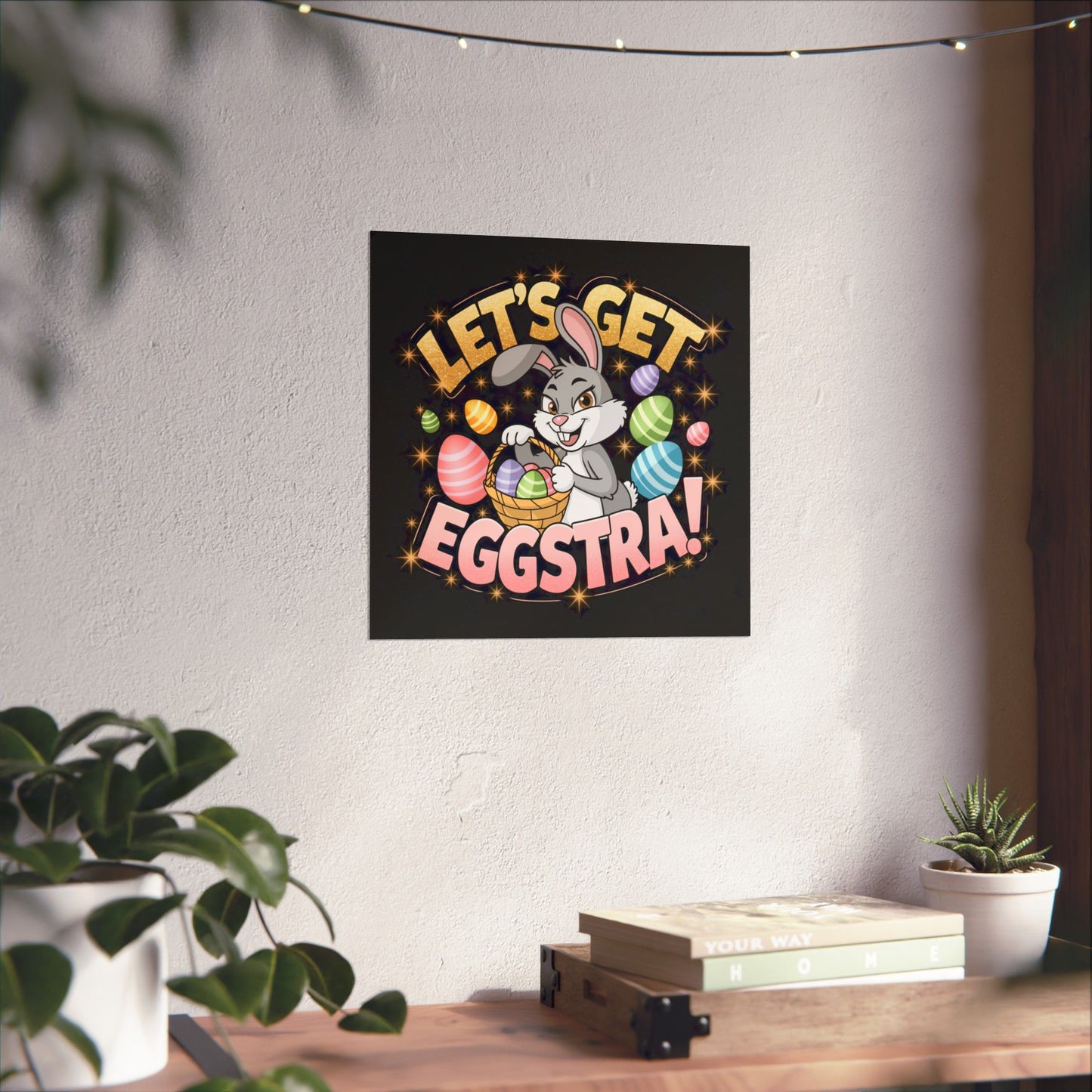 Easter Bunny Party Poster Easter Poster Easter Bunny Art Easter Decor