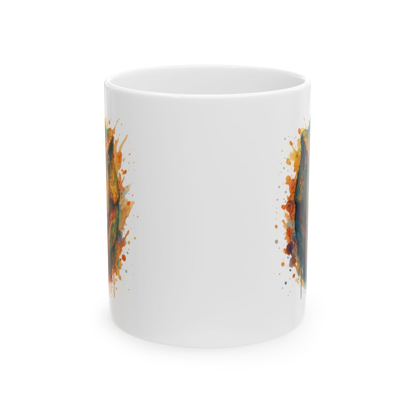 Watercolor T-Rex Mug - Ceramic Dinosaur Coffee Cup, 11oz and 15oz Tea Rex Art, Dinosaur Lover Gift, Paleontology Office Decor