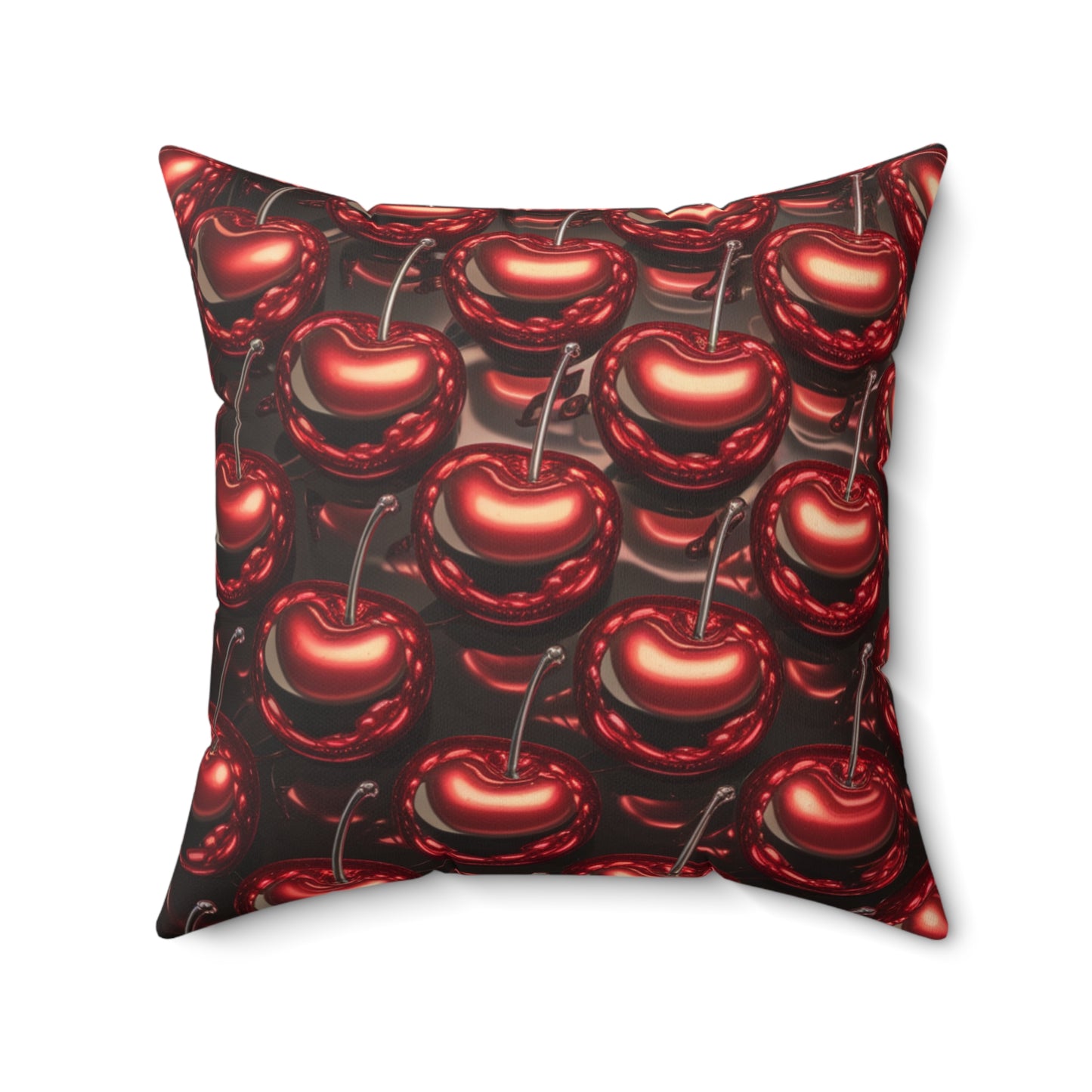 Cherry Tile Square Pillow