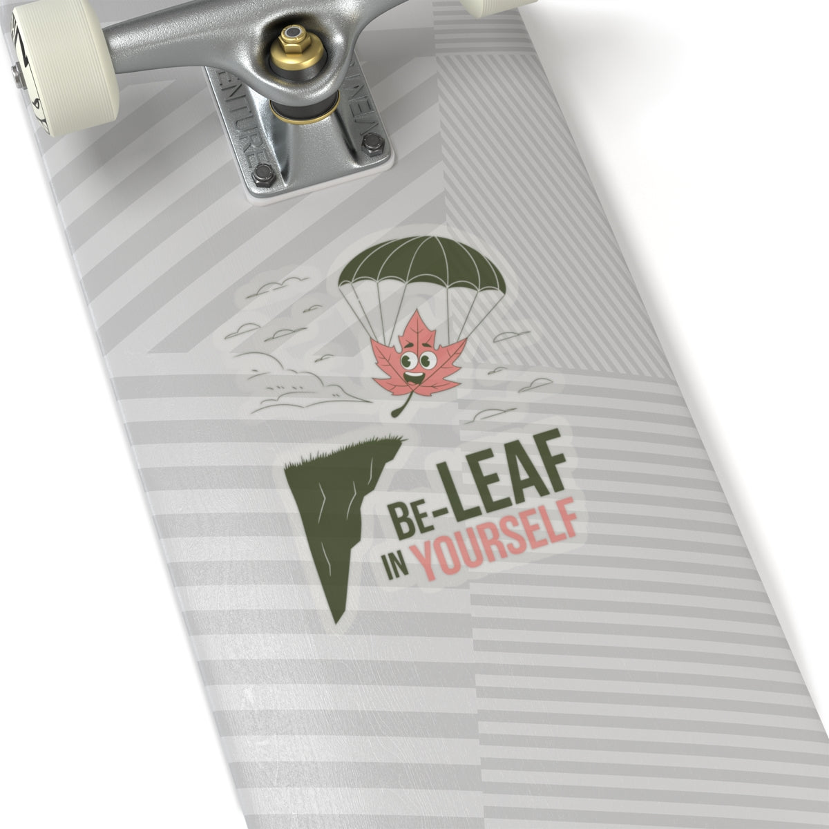 Sticker - 'Be-Leaf in Yourself' Pun Design