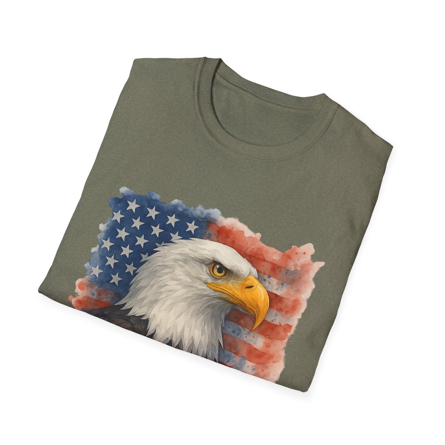 American Eagle & Flag T‑Shirt | Patriotic Graphic Tee | Bald Eagle USA Shirt | 4th of July Tee | Independence Day Apparel