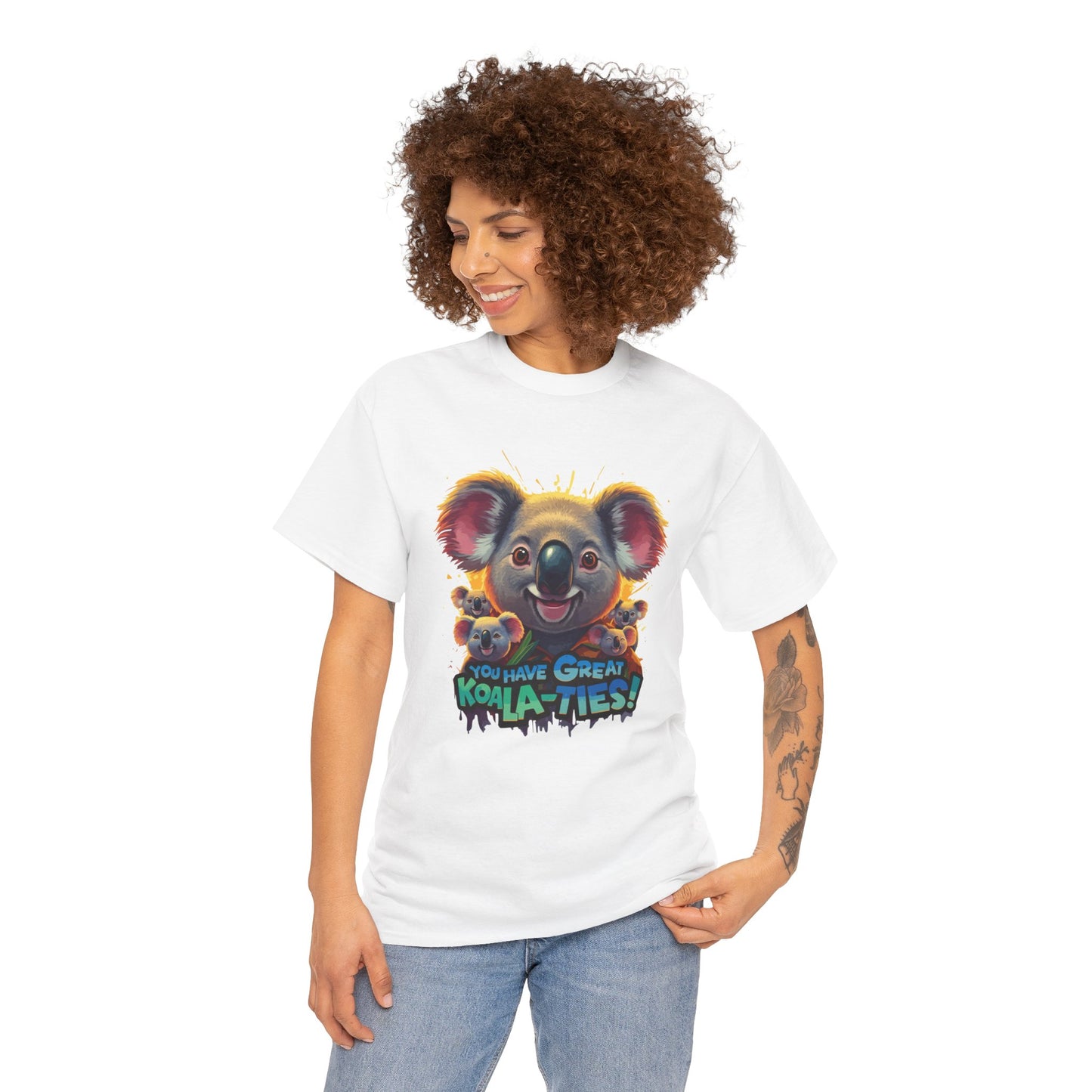 You Have Great Koala‑ties Tee – Cute Koala Pun T‑Shirt, Animal Lover Gift, Funny Wildlife Graphic, Unisex Casual Tee