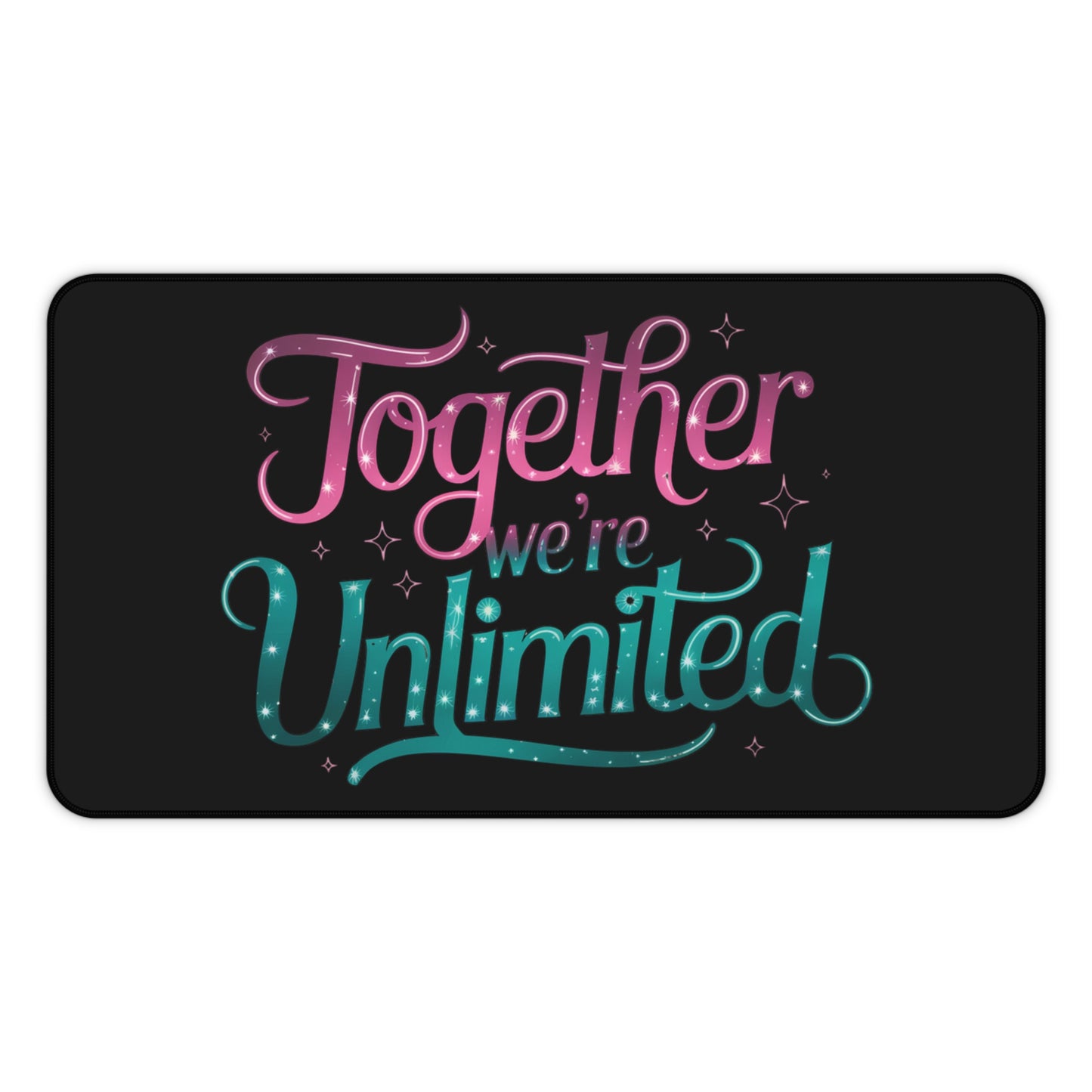 Desk Mat - Musical Inspired Quote 'Together We're Unlimited' Mouse Pad