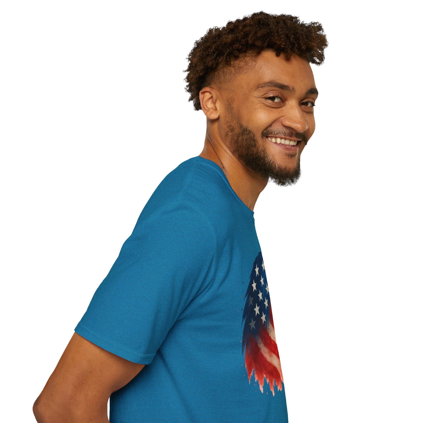 American Flag Eagle Shirt - 4th of July Patriotic Tee - USA Freedom T-Shirt - Independence Day Shirt - Bald Eagle Graphic Tee