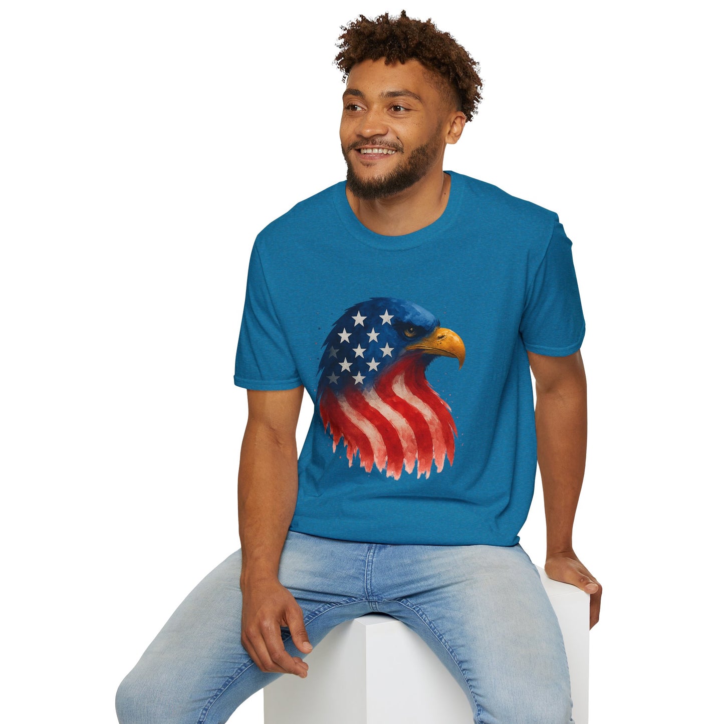 American Flag Eagle Shirt - 4th of July Patriotic Tee - USA Freedom T-Shirt - Independence Day Shirt - Bald Eagle Graphic Tee