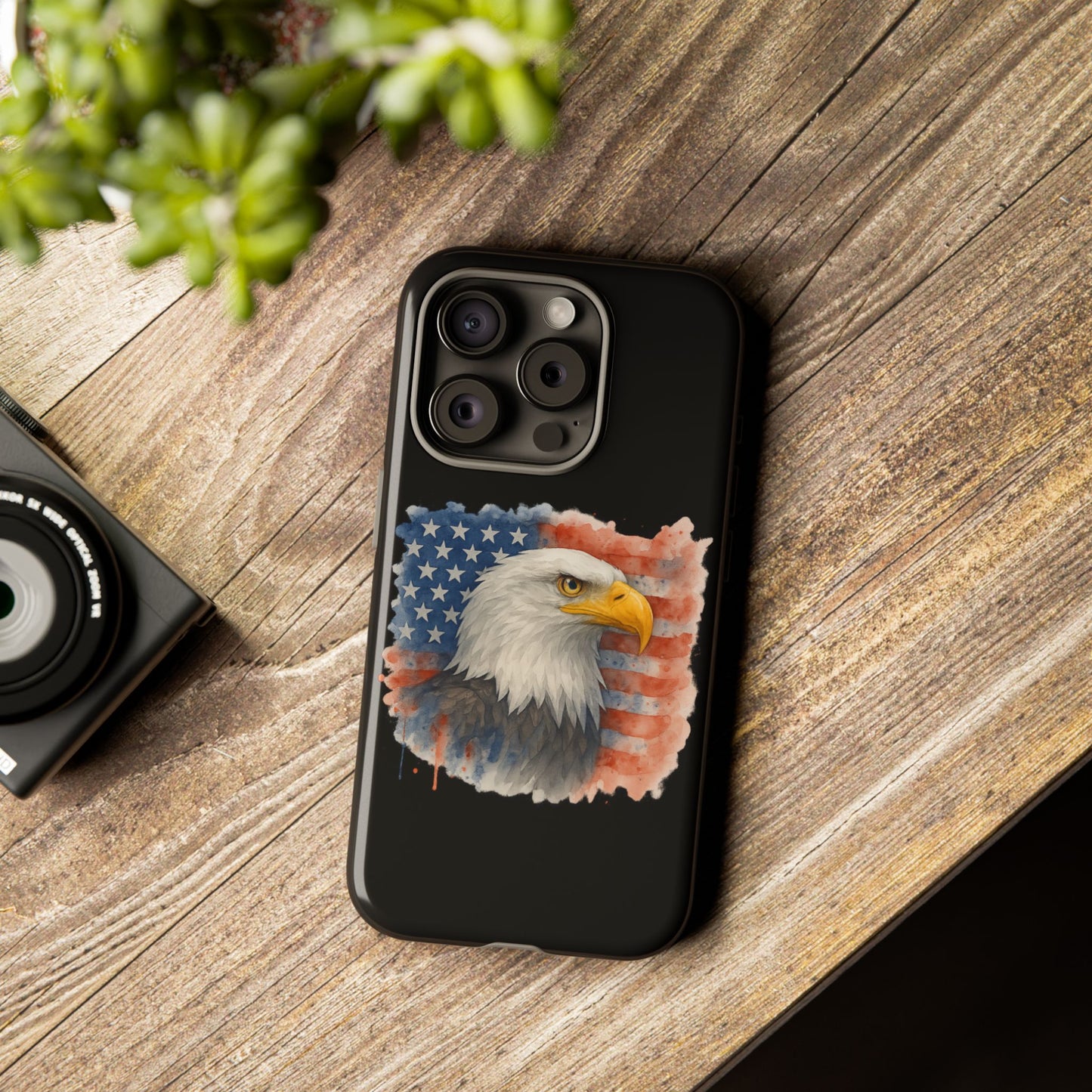 Patriotic Eagle Phone Case for iPhone - Tough Cases with American Flag Design 4th of July Case Memorial Day Veteran's Day