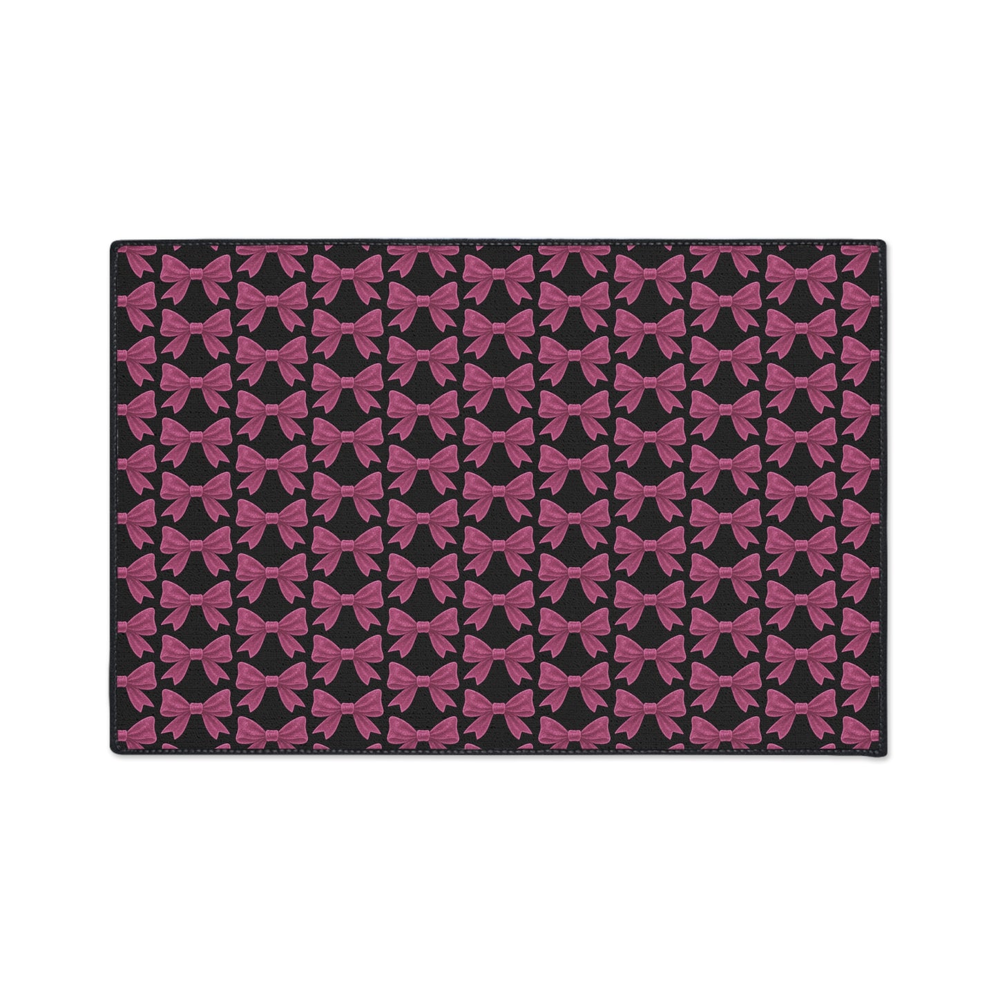 Pink Bow Doormat - Cute Aesthetic Floor Mat for Entryway, Kitchen or Bedroom | Girly Indoor Outdoor Rug Gift for Her