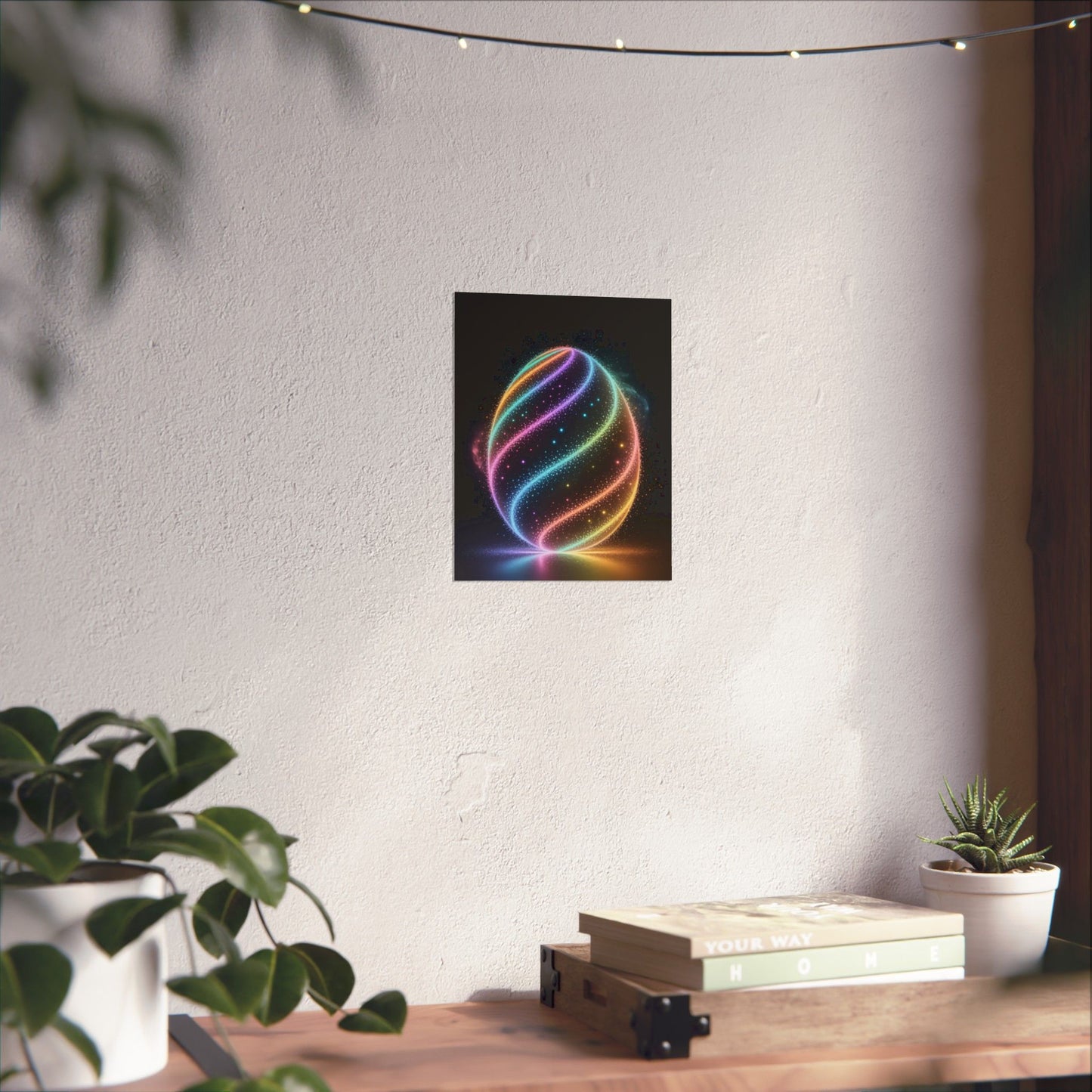 Easter Poster Bioluminescent Easter Egg Wall Art Easter Decor Easter Decoration