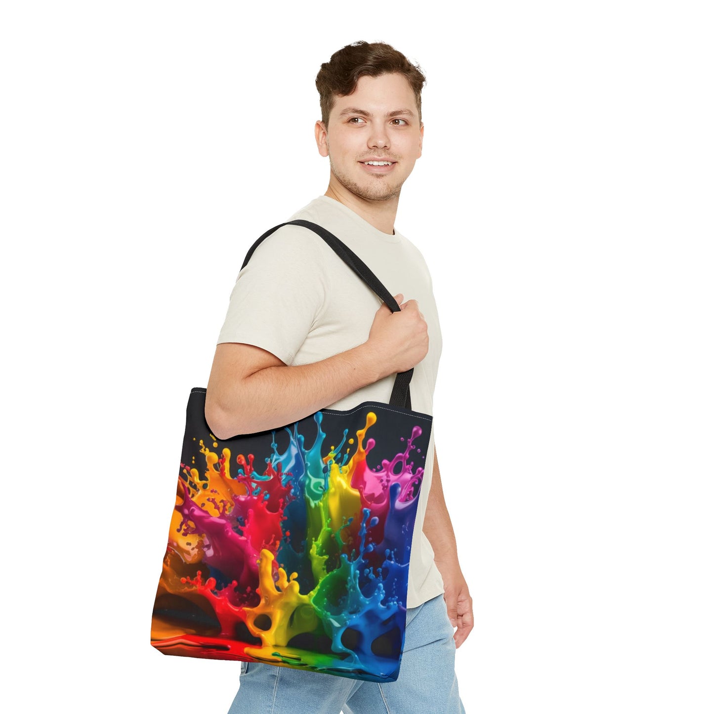 Colorful Splash Tote Bag - Vibrant Art for Every Occasion