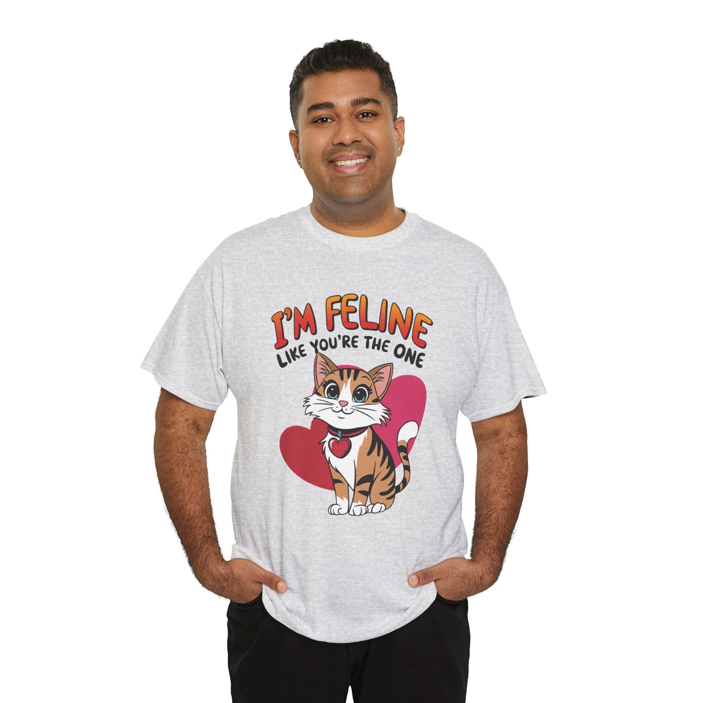 I’m Feline Like You’re The One Shirt, Cute Cat Valentine Tee, Funny Cat Love Graphic TShirt, Romantic Gift For Her Him, Cat Pun Shirt