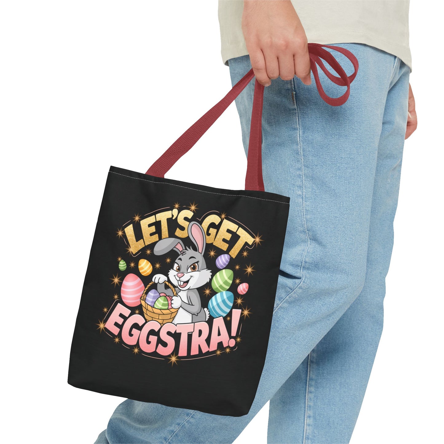 Easter Bunny Tote Bag - 'Leg's Get Eggstra'