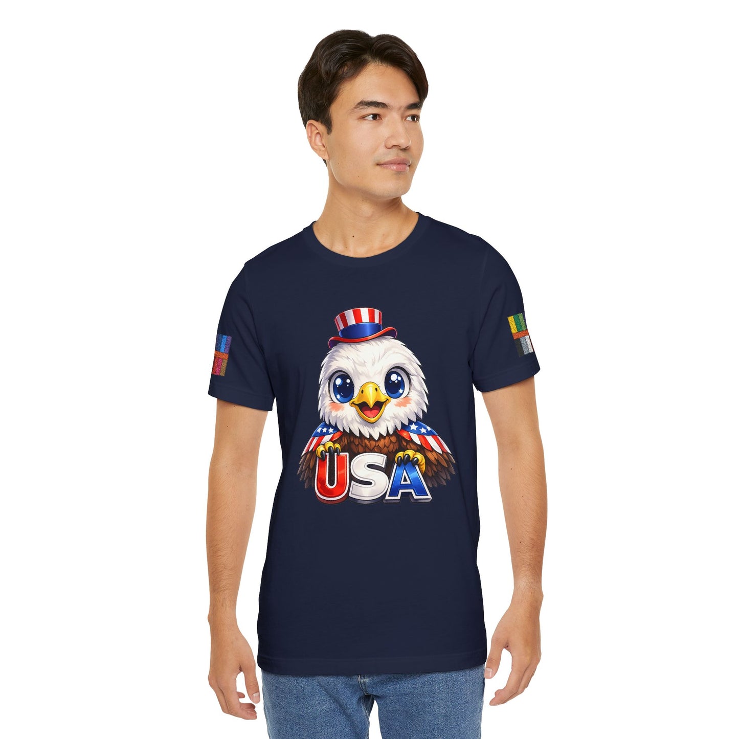 Cute USA Eagle Shirt, Patriotic Eagle T Shirt, Fourth Of July Shirt, American Flag Eagle Tee, Freedom Graphic Shirt, USA Pride Top