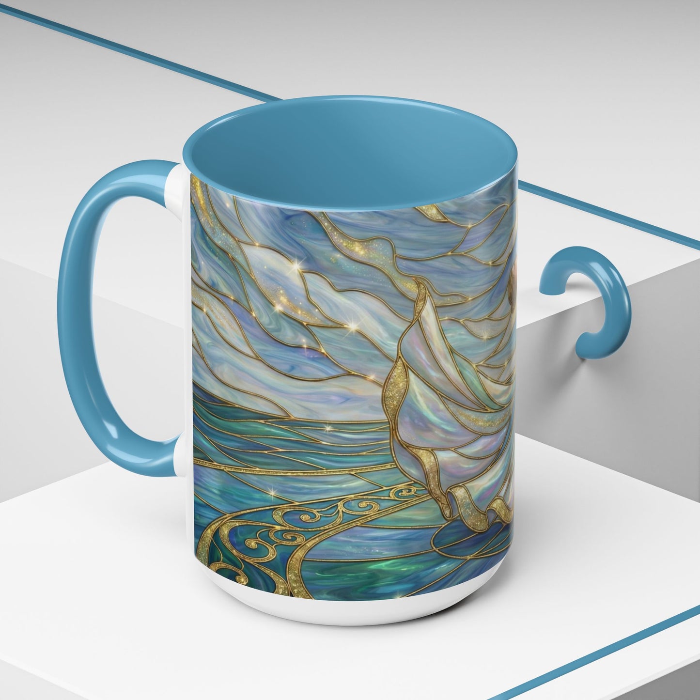 Stained Glass Mug, Dancing Couple Coffee Cup, Romantic Anniversary Gift, Ballroom Dancer Tea Cup, Wedding Present For Couple, Art Mug