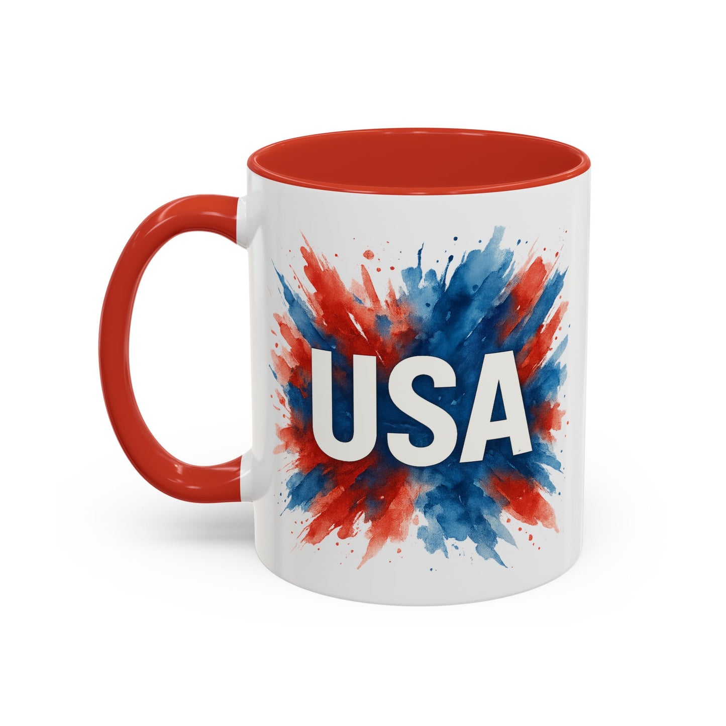 USA Patriotic Coffee Mug | 4th of July Gift | Red White Blue Mug | American Pride Cup | Independence Day Drinkware | USA Mug