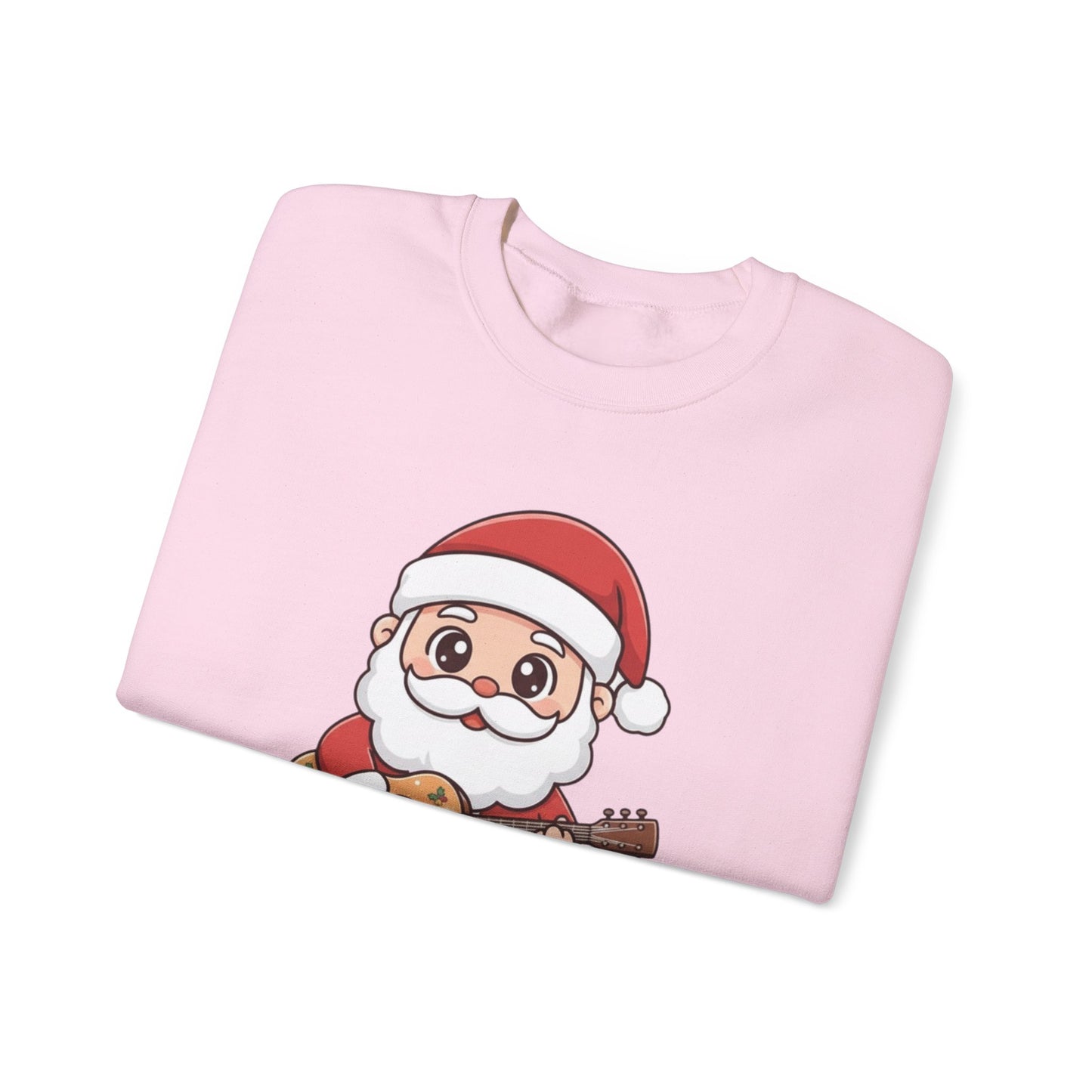 Cute Santa Guitar Sweatshirt | Christmas Music Lover Sweater | Holiday Crewneck | Funny Santa Musician Shirt | Cozy Xmas Gift for Him or Her