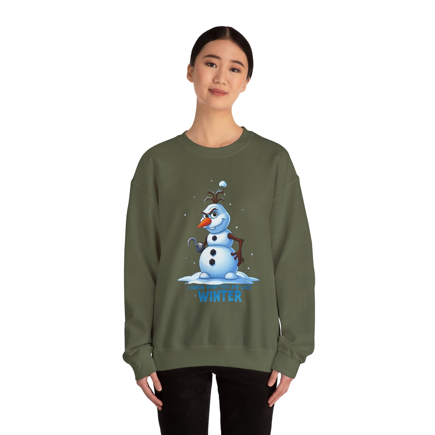 Winter Snowman Sweatshirt - I Know What You Did Last Winter