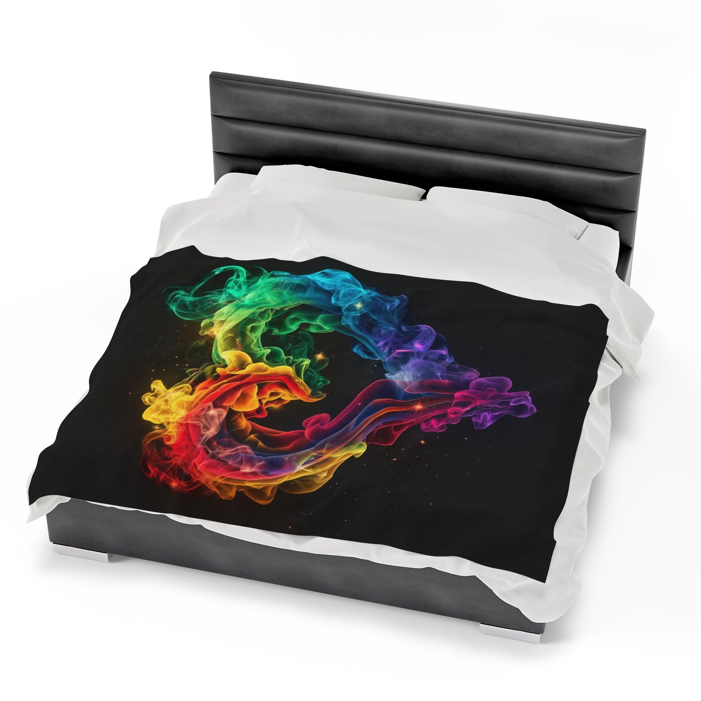 Colorful Smoke Heart Blanket