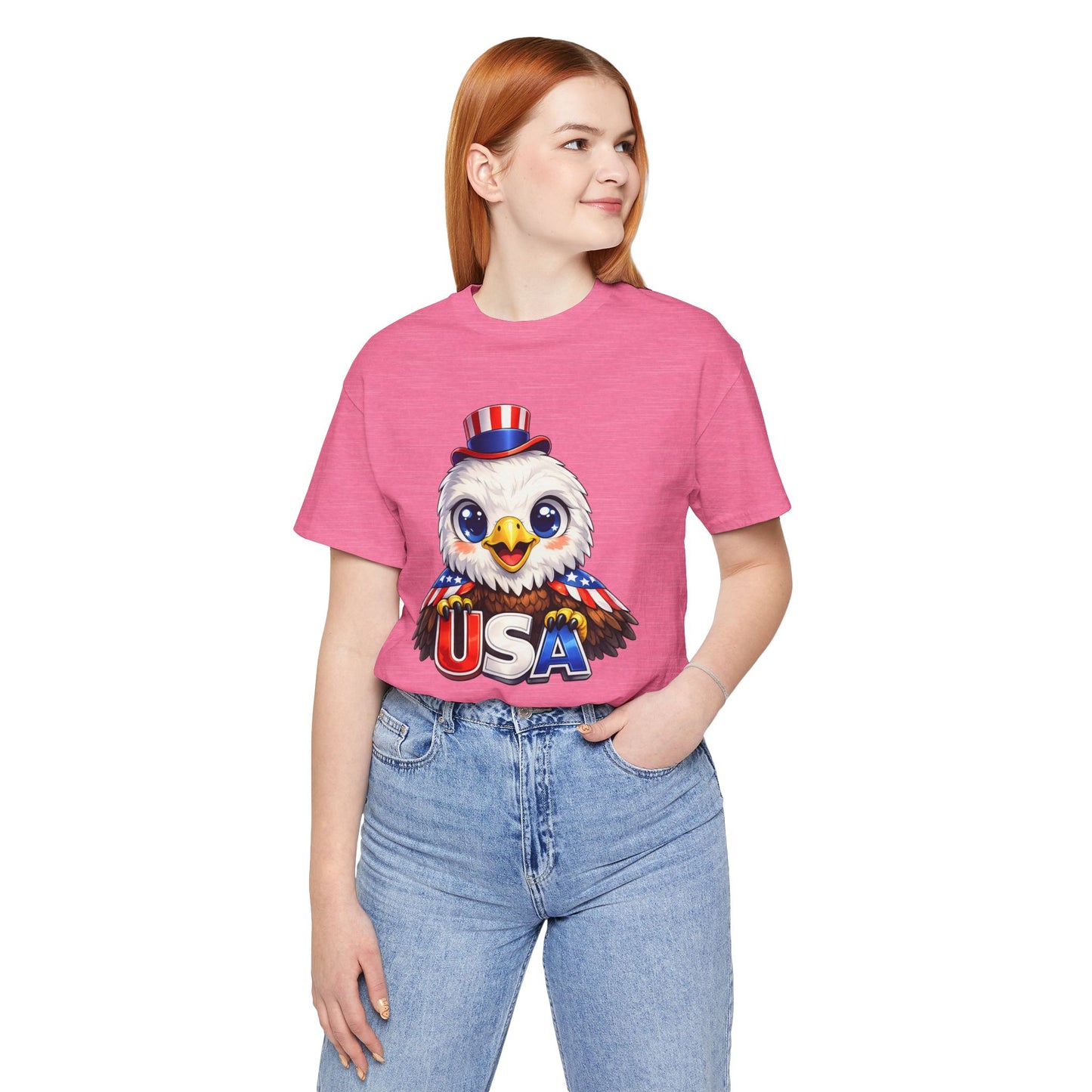 Cute USA Eagle Shirt, Patriotic Eagle T Shirt, Fourth Of July Shirt, American Flag Eagle Tee, Freedom Graphic Shirt, USA Pride Top