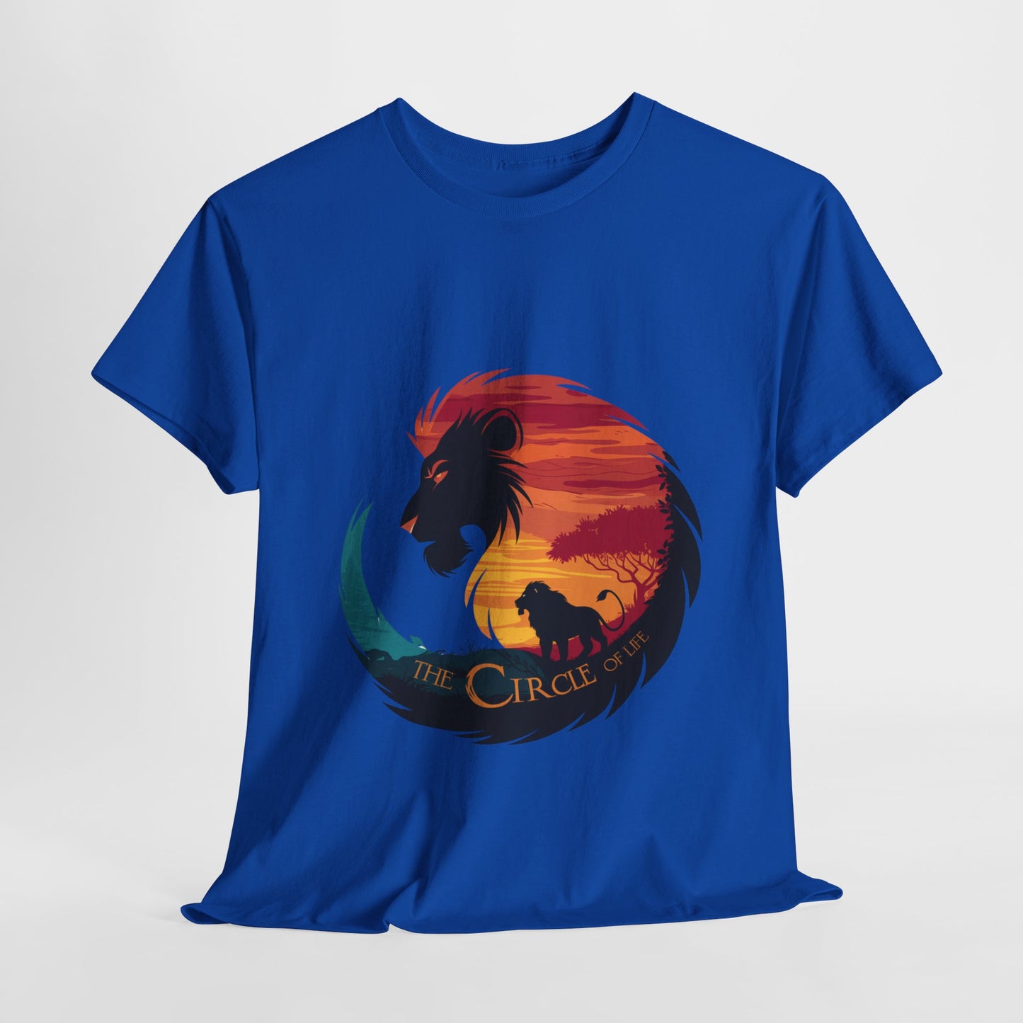 The Circle of Life Lion Shirt – Sunset Safari Wildlife Graphic Tee – Inspirational Nature T-Shirt for Animal Lovers & Adventure Fans
