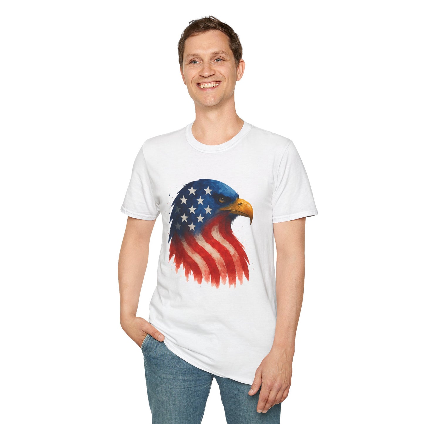 American Flag Eagle Shirt - 4th of July Patriotic Tee - USA Freedom T-Shirt - Independence Day Shirt - Bald Eagle Graphic Tee