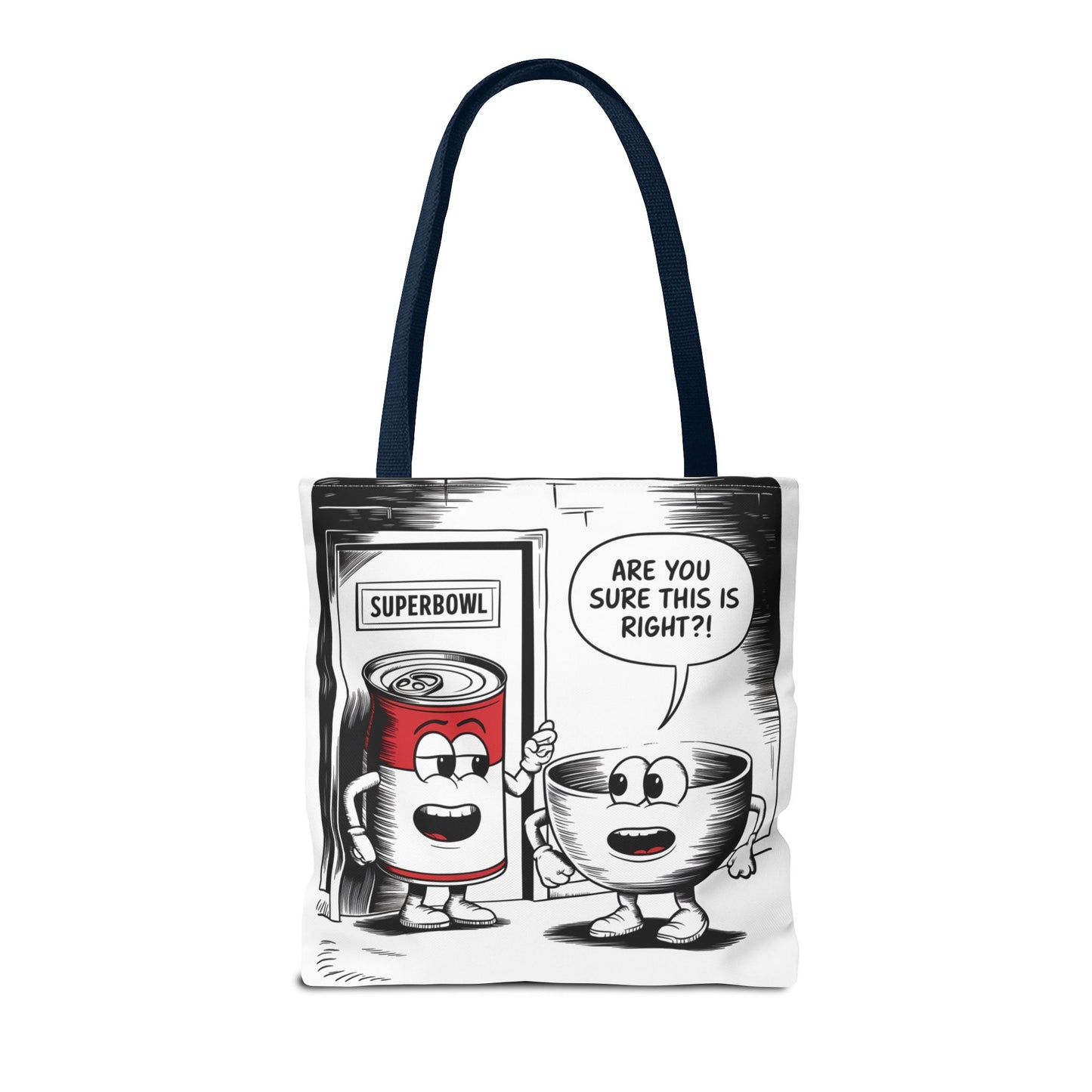 Tote Bag - Comic Superbowl Soup Design