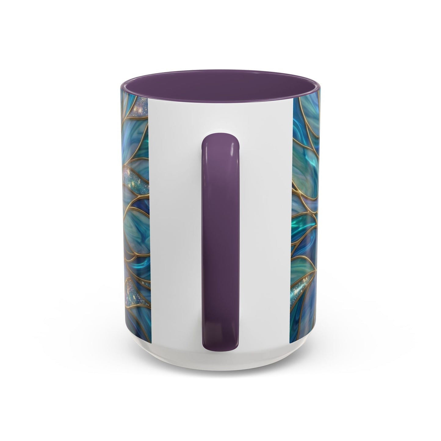 Pink Lotus Flower Mug, Stained Glass Style Coffee Cup, Spiritual Zen Gift For Women, Yoga Lover Tea Mug, Meditation Boho Floral Drinkware