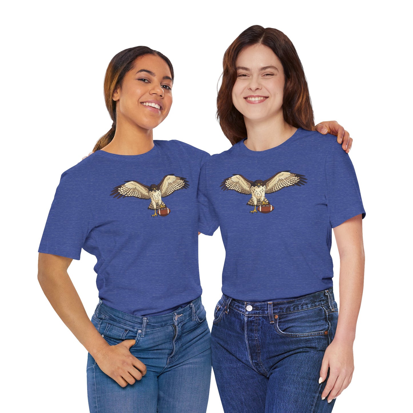 Hawk Football Shirt, Hawk Holding Football T Shirt, Football Mascot Tee, Bird Of Prey Shirt, Sports Fan Gift, Game Day Hawk Tee