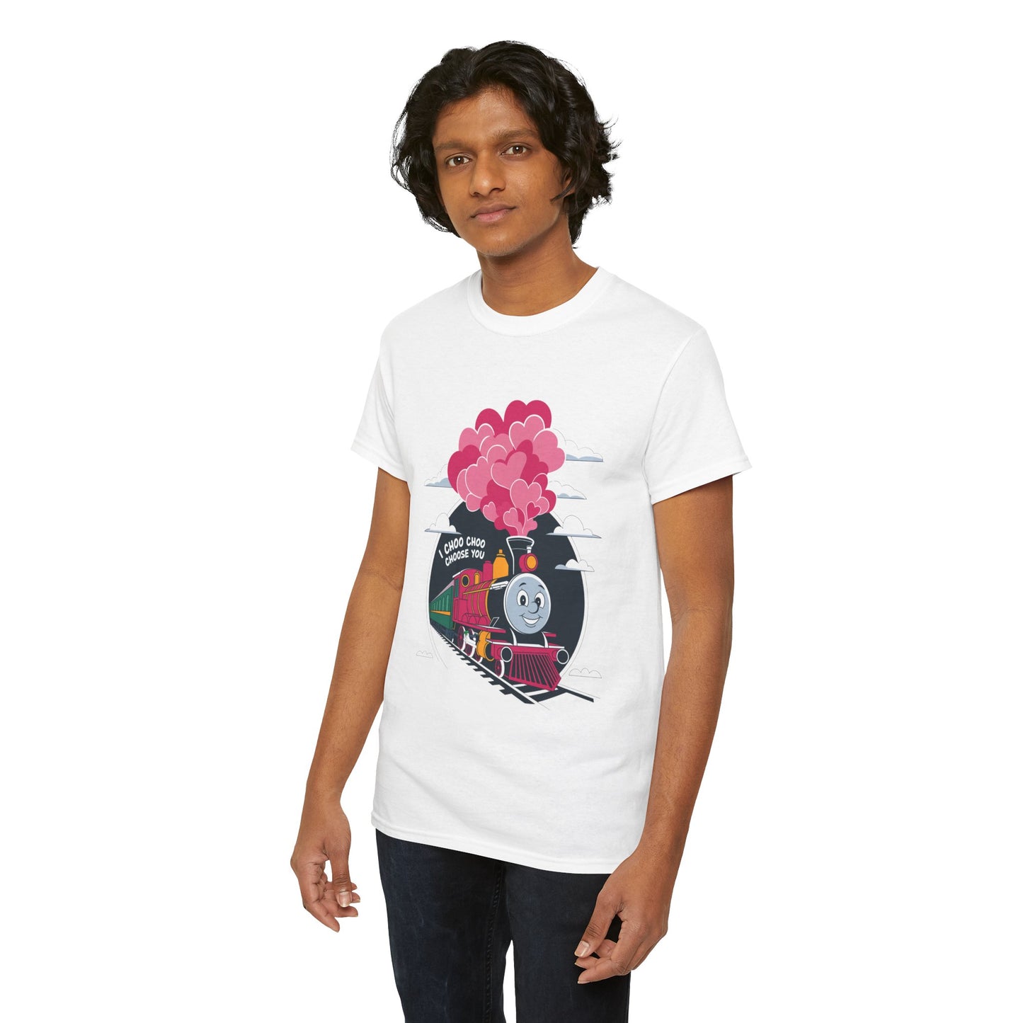 I Choo Choo Choose You Shirt, Cute Train Valentine Tee, Funny Love Graphic TShirt, Romantic Gift For Him Her, Valentine Pun Shir