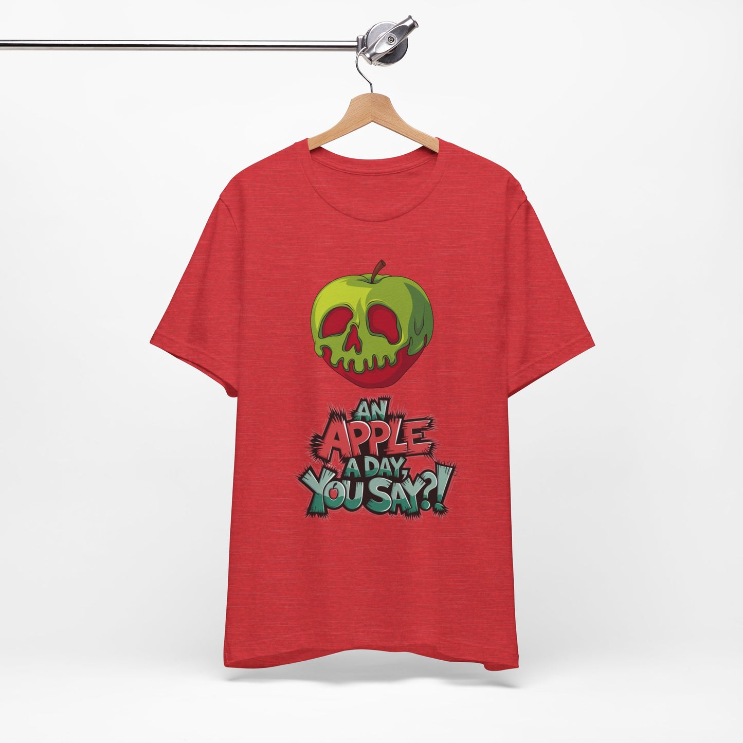 Funny Apple Skull Shirt – An Apple A Day You Say? – Grunge Fruit Tee – Y2K Nostalgia T‑Shirt – Gift for Fruit Lovers