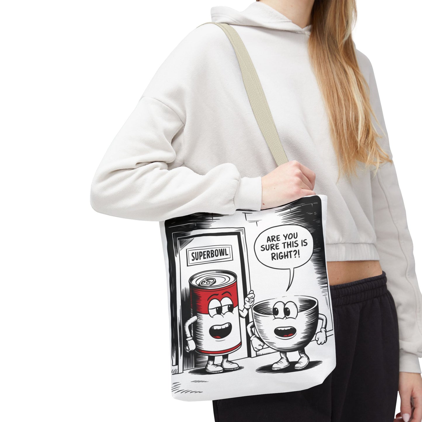 Tote Bag - Comic Superbowl Soup Design