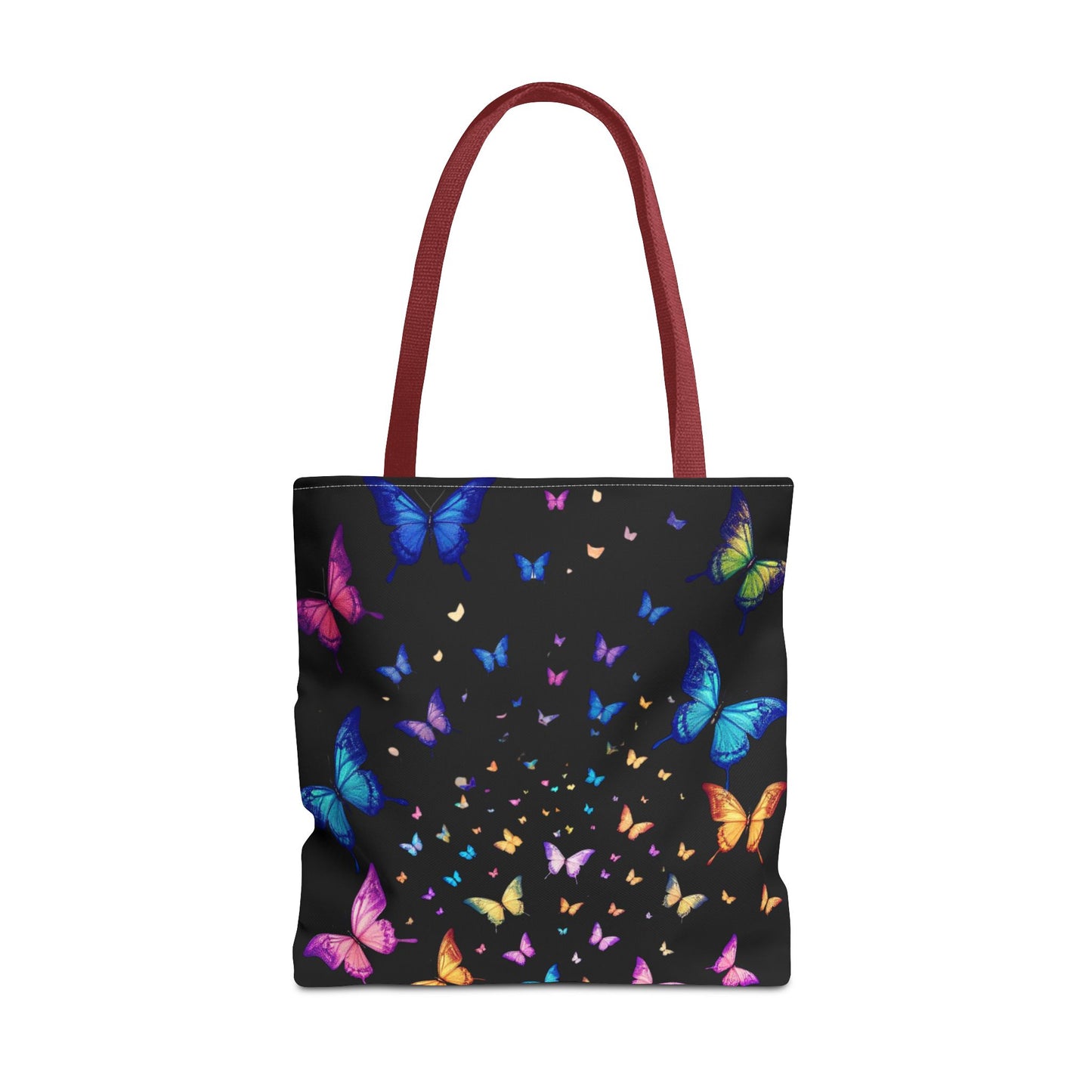 Butterfly Swarm Tote Bag – Colorful Rainbow Butterfly Tote, Aesthetic Canvas Bag, Nature-Inspired Gift, Magical Reusable Eco Purse