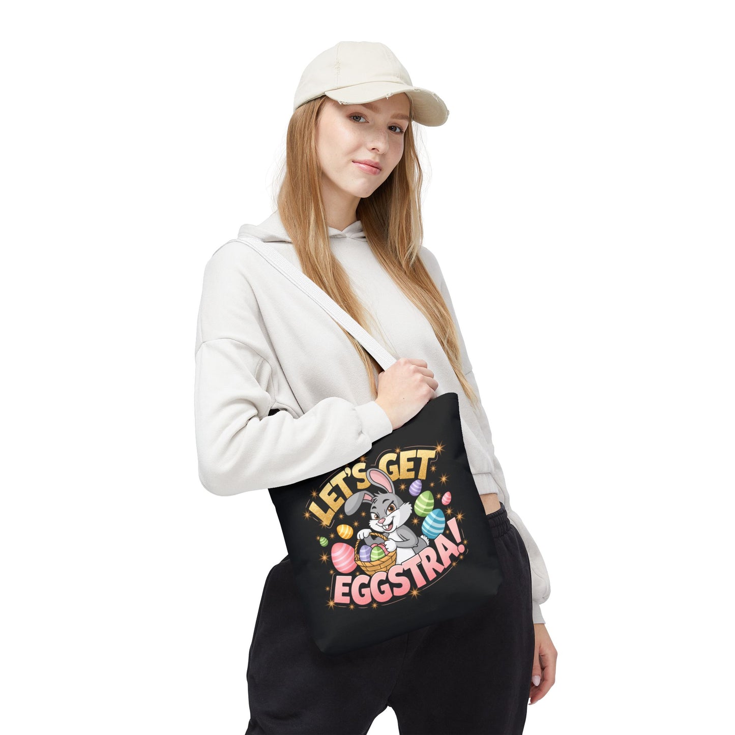 Easter Bunny Tote Bag - 'Leg's Get Eggstra'
