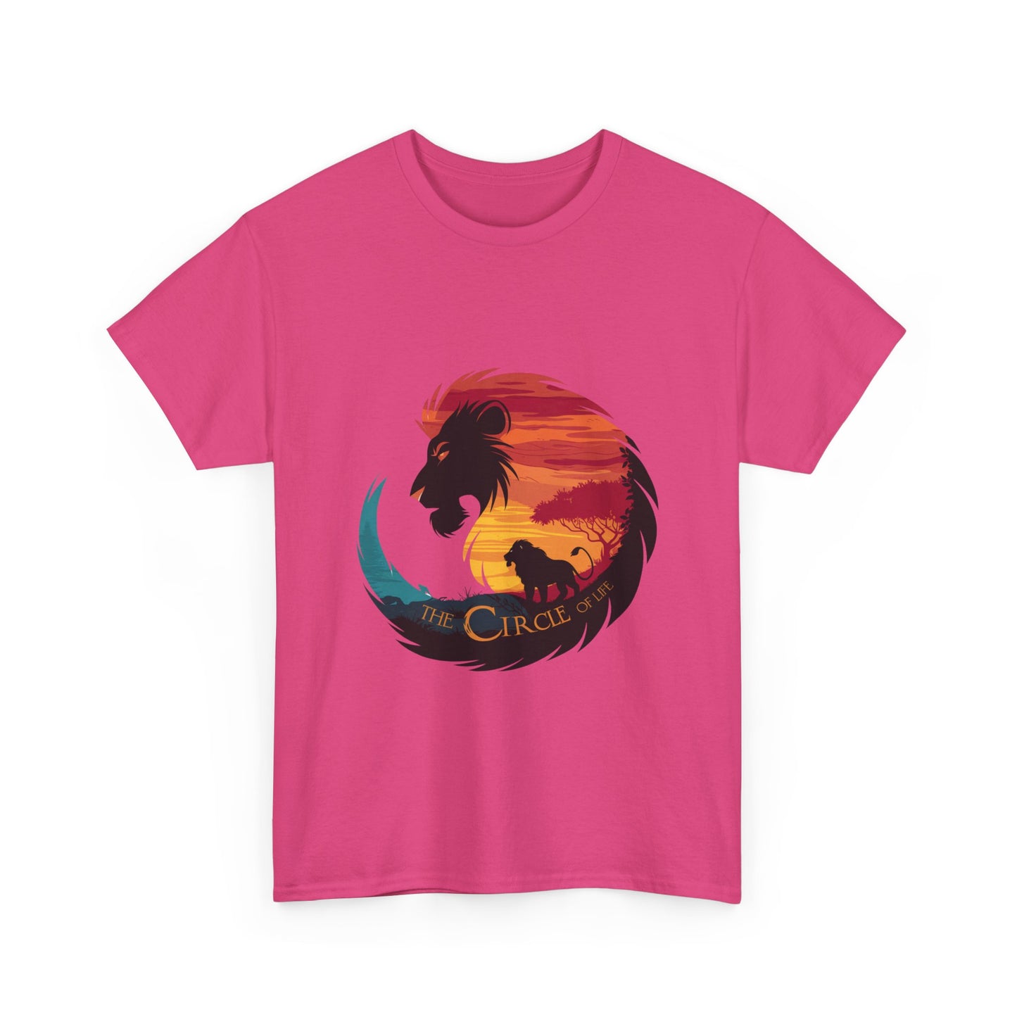 The Circle of Life Lion Shirt – Sunset Safari Wildlife Graphic Tee – Inspirational Nature T-Shirt for Animal Lovers & Adventure Fans