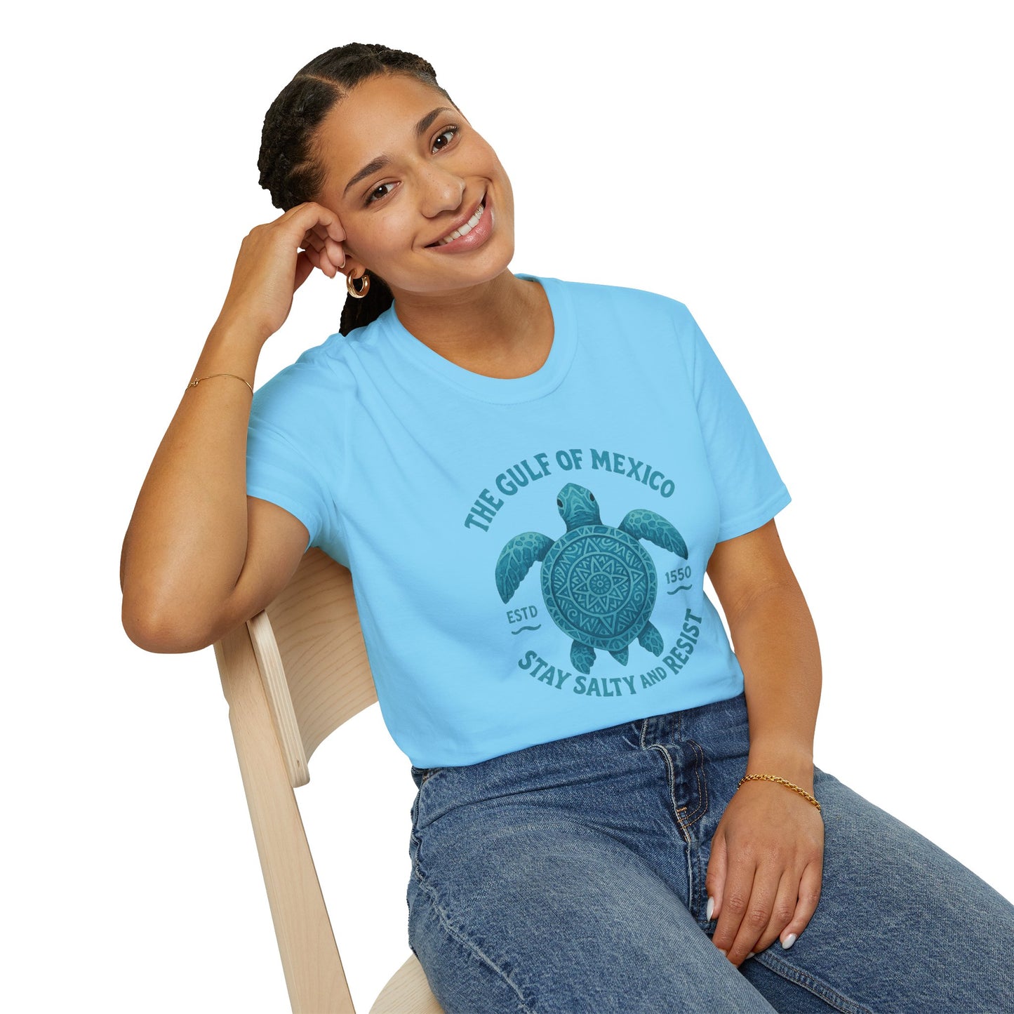 Gulf of Mexico Watercolor Sea Turtle T-Shirt - Ocean Wildlife Tee - Nature Lover Gift - Summer Beach Top - Coastal Art Graphic Tee