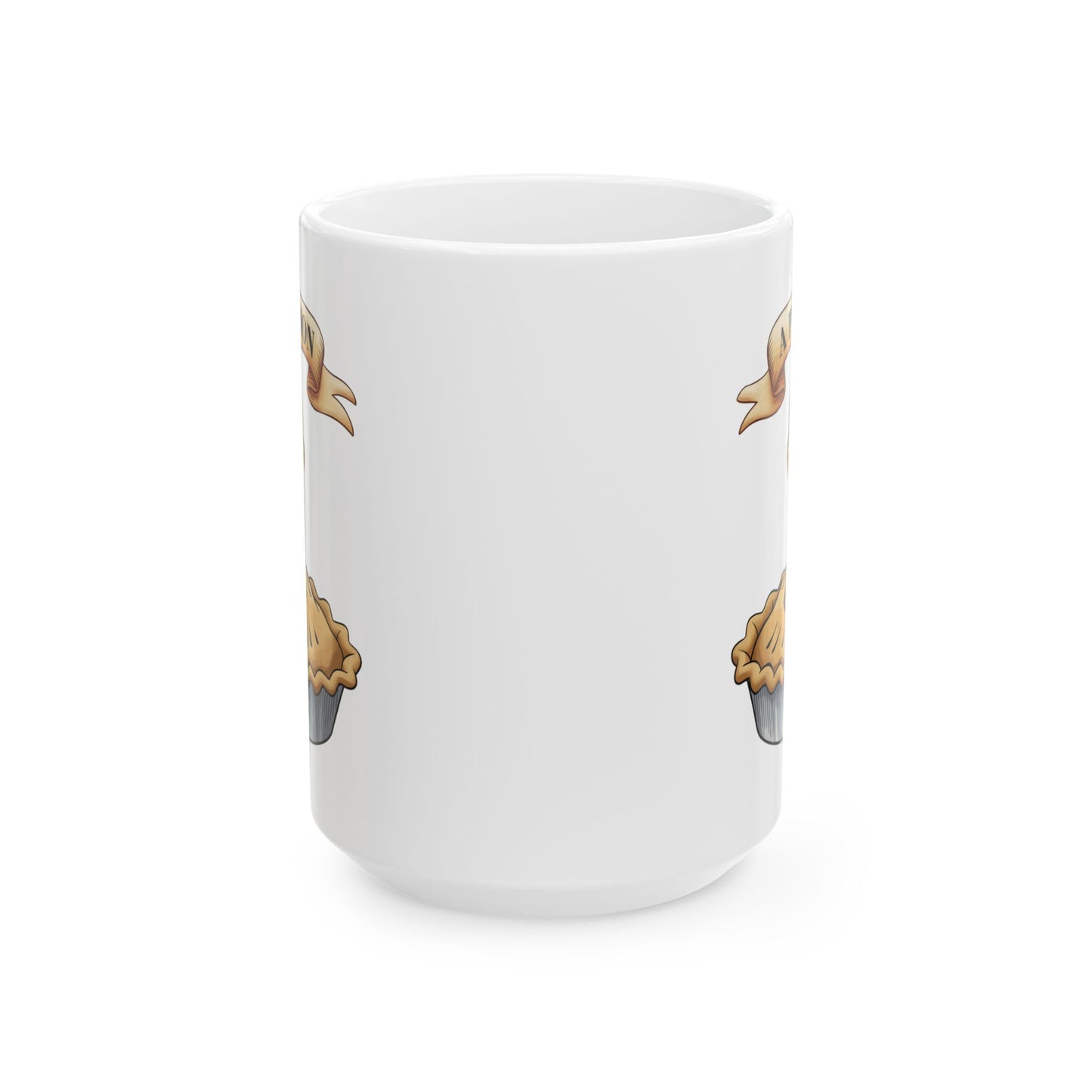 Pie-Thon Snake Mug - Funny Python Pie Pun Mug, Quirky Animal Cartoon Ceramic Coffee Cup, Novelty Gift for Snake Lovers & Bakery Fans