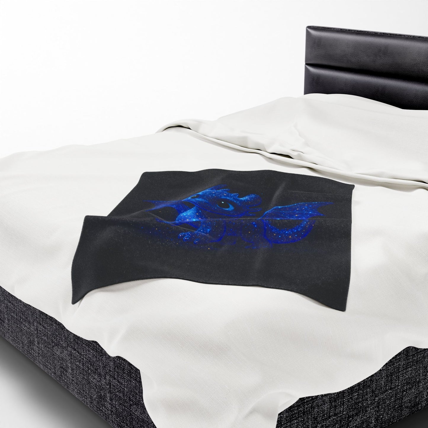 Galaxy Dragon Blanket - Cosmic Blue Fantasy Throw for Kids, Teens & Adults | Soft Plush Bed Decor | Dragon Lover Gift Idea