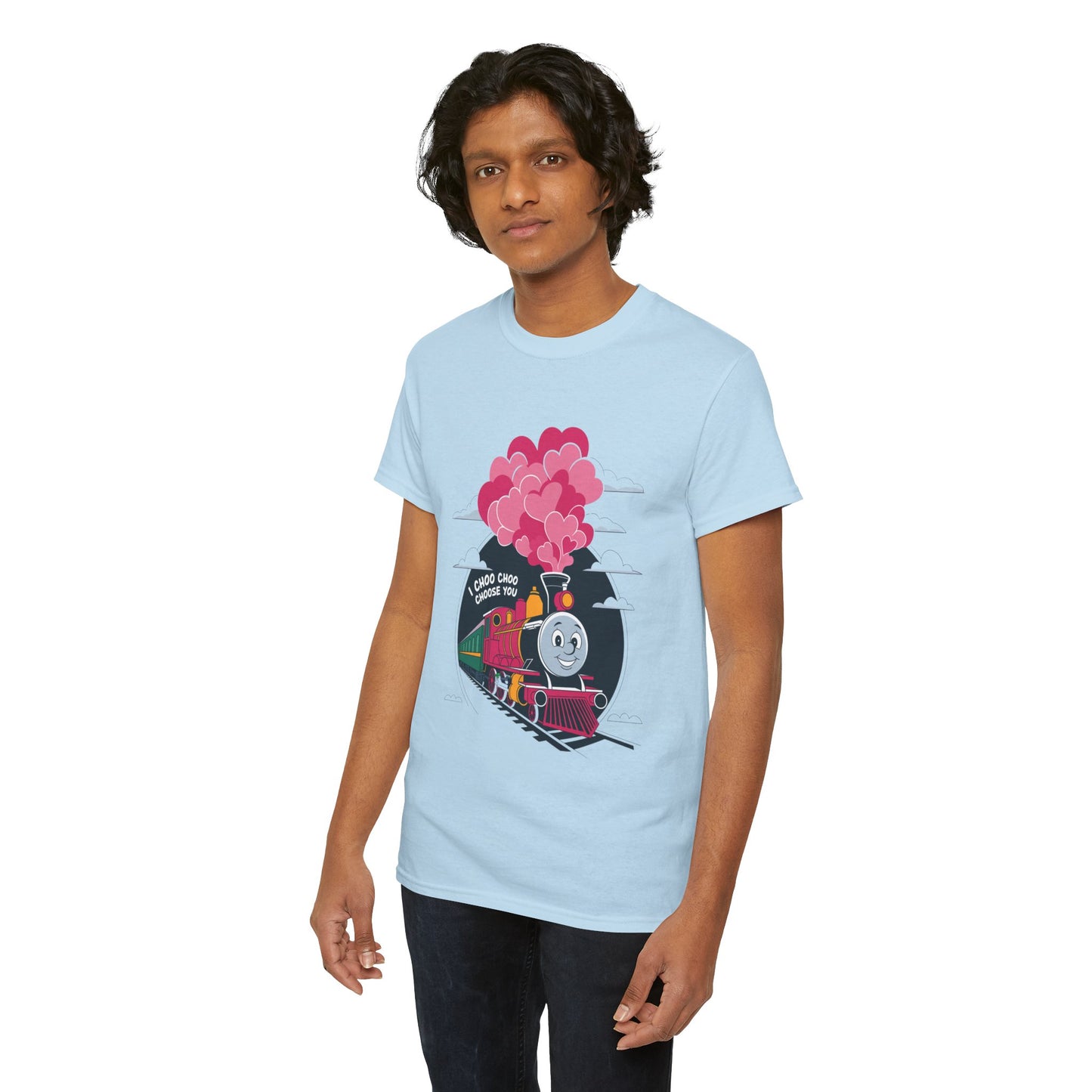 I Choo Choo Choose You Shirt, Cute Train Valentine Tee, Funny Love Graphic TShirt, Romantic Gift For Him Her, Valentine Pun Shir