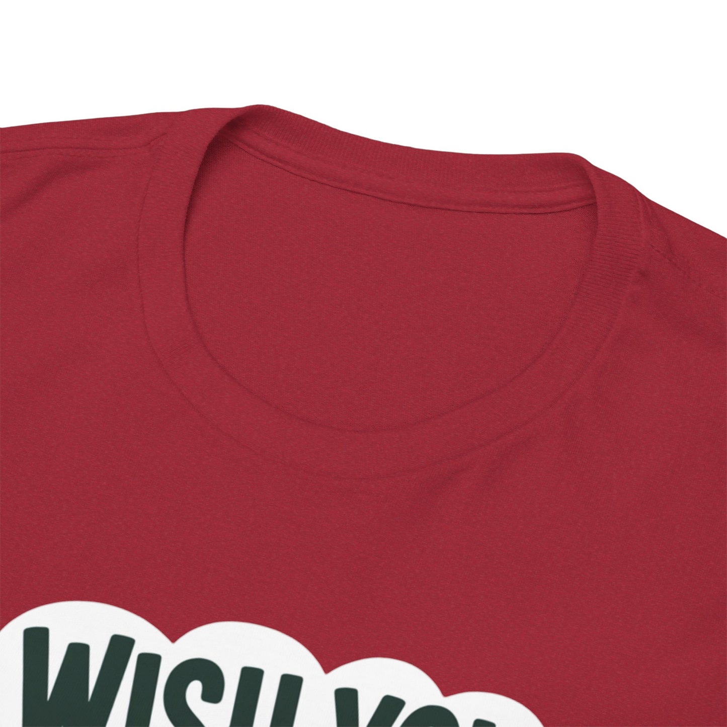 Wish You Were Deer Funny Christmas T-Shirt, Cute Reindeer Holiday Tee, Pun Christmas Shirt, Festive Santa Hat Deer Graphic Tee Gift