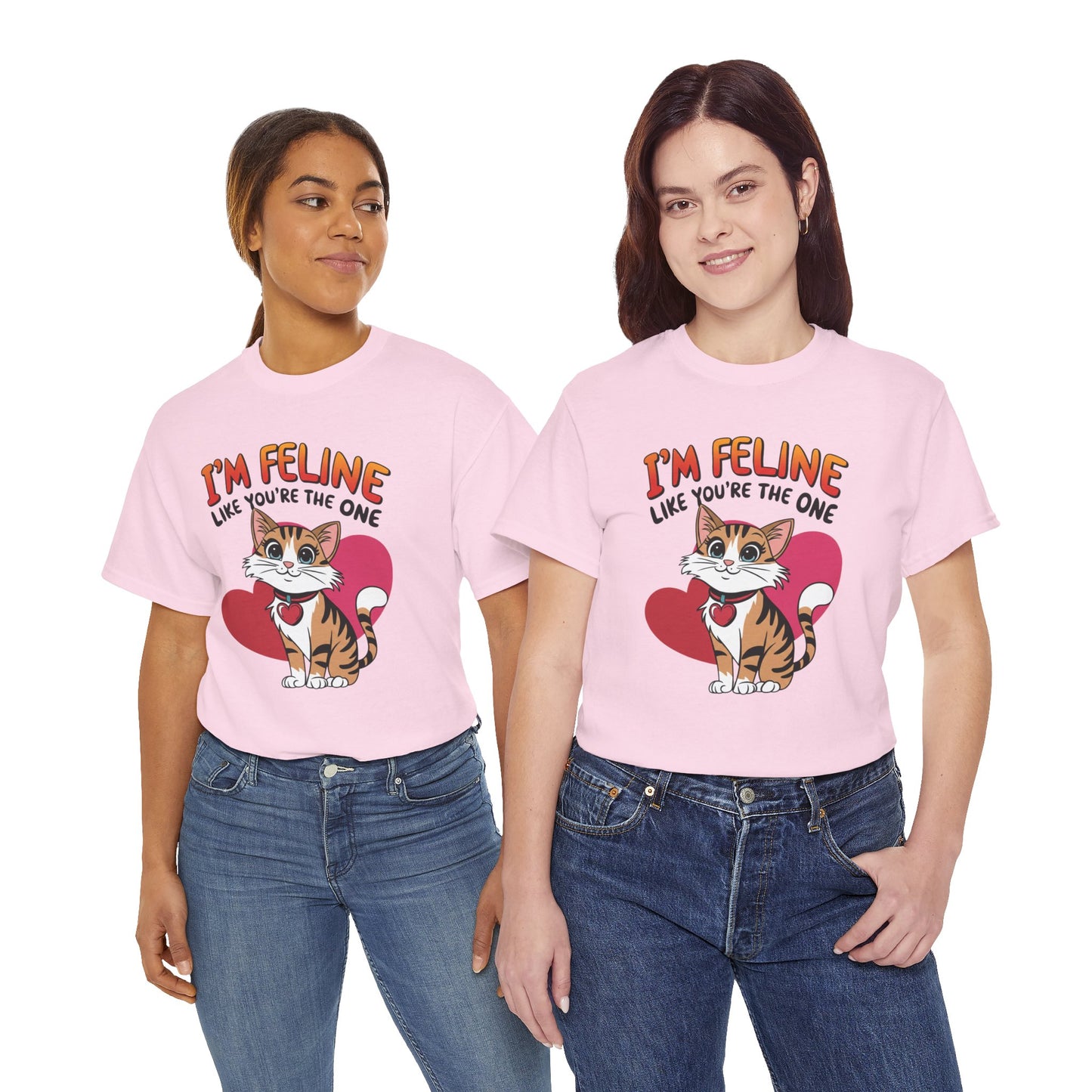 I’m Feline Like You’re The One Shirt, Cute Cat Valentine Tee, Funny Cat Love Graphic TShirt, Romantic Gift For Her Him, Cat Pun Shirt