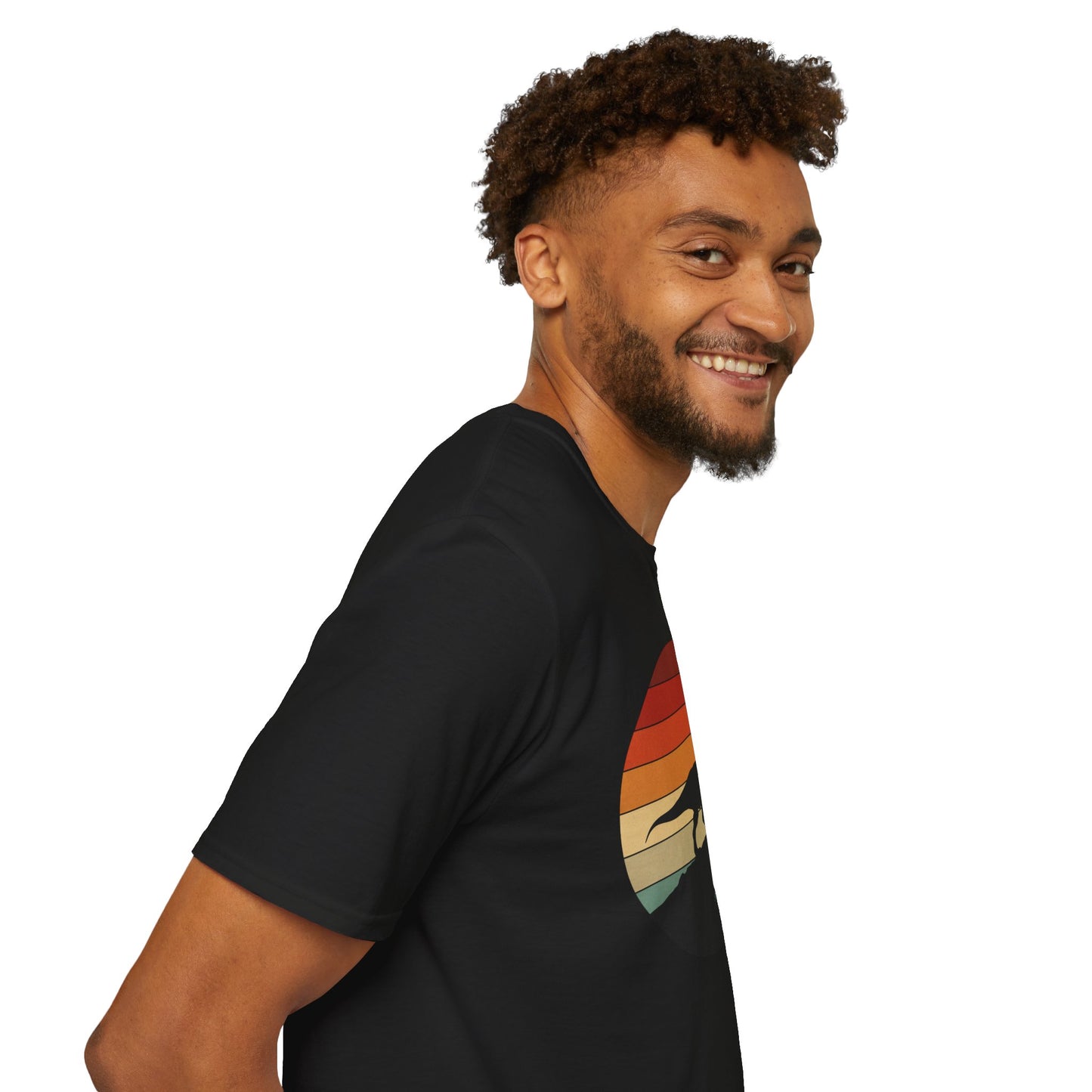 Retro T-Rex Dinosaur Shirt for Men Women - Vintage Sunset Graphic Tee - Unisex Jurassic Gift Idea Funny Casual Dino T-Shirt