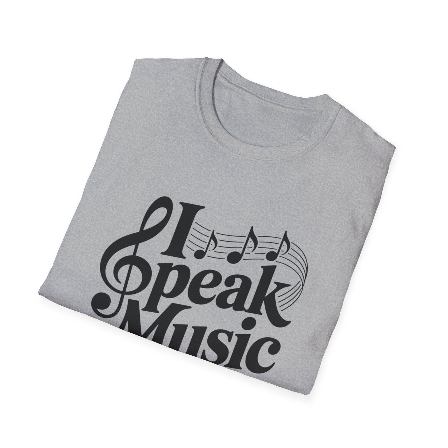 I Speak Music Shirt | Funny Music Lover T-Shirt | Gift for Musicians, Choir, Band Teachers & Music Students | Treble Clef Graphic Tee