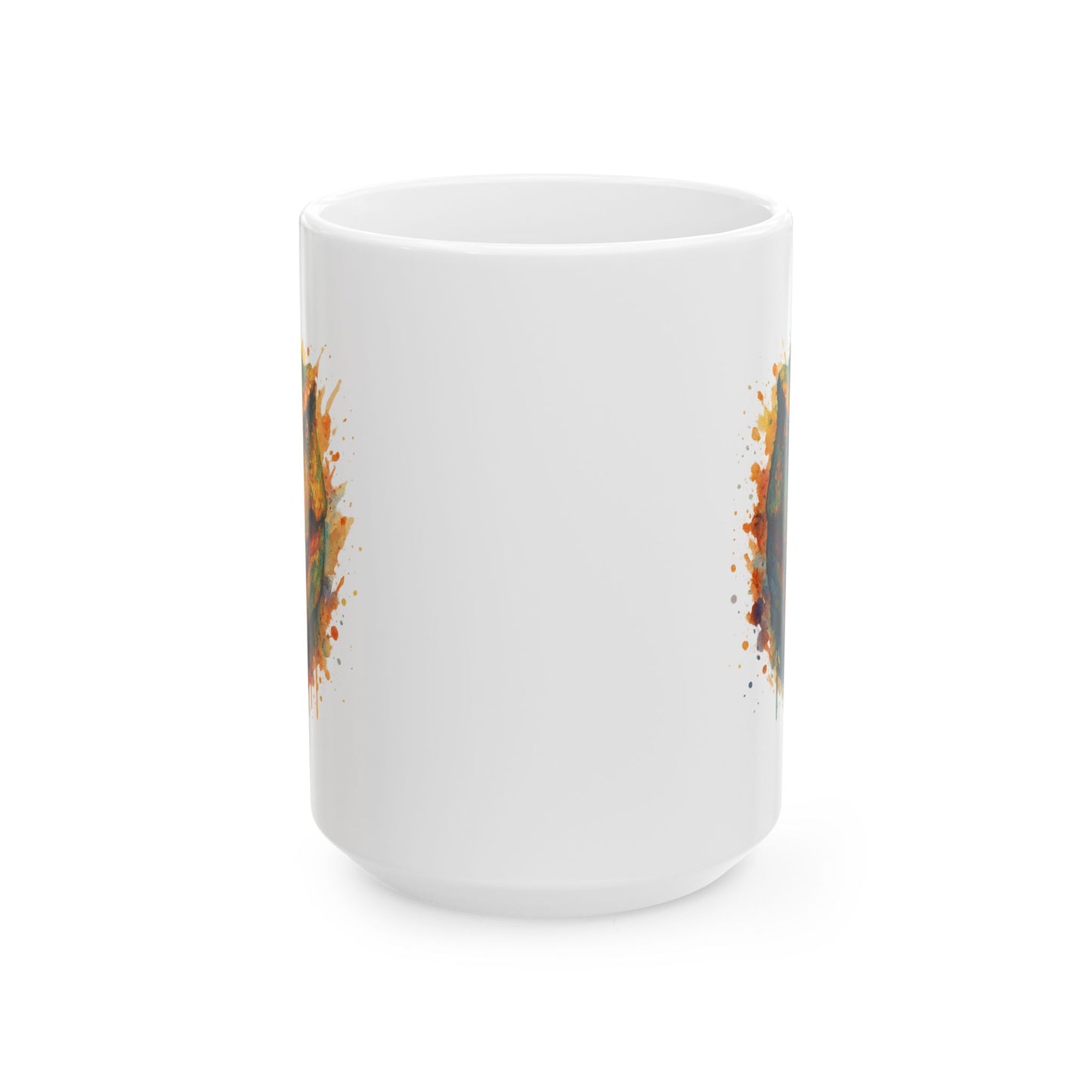 Watercolor T-Rex Mug - Ceramic Dinosaur Coffee Cup, 11oz and 15oz Tea Rex Art, Dinosaur Lover Gift, Paleontology Office Decor