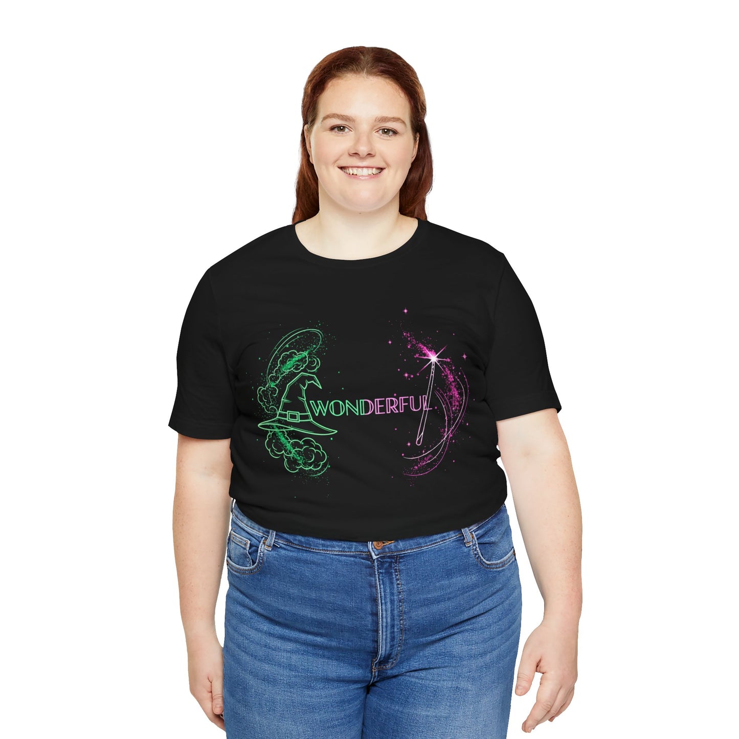 Wonderful Broadway Inspired T-Shirt, Magical Theater Graphic Tee, Green And Pink Sparkle Design, Unisex Gift For Musical Fans And Performers