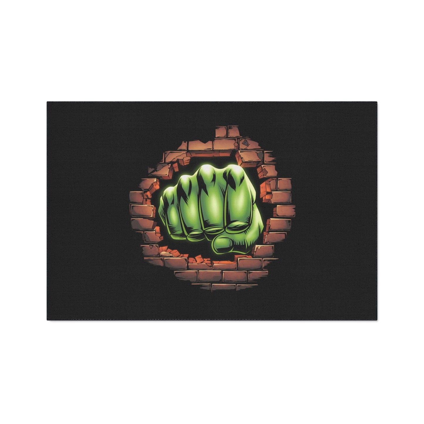 Green Fist Floor Mat Geeky Home Decor Comic Book Gift Welcome Mat Door Mat