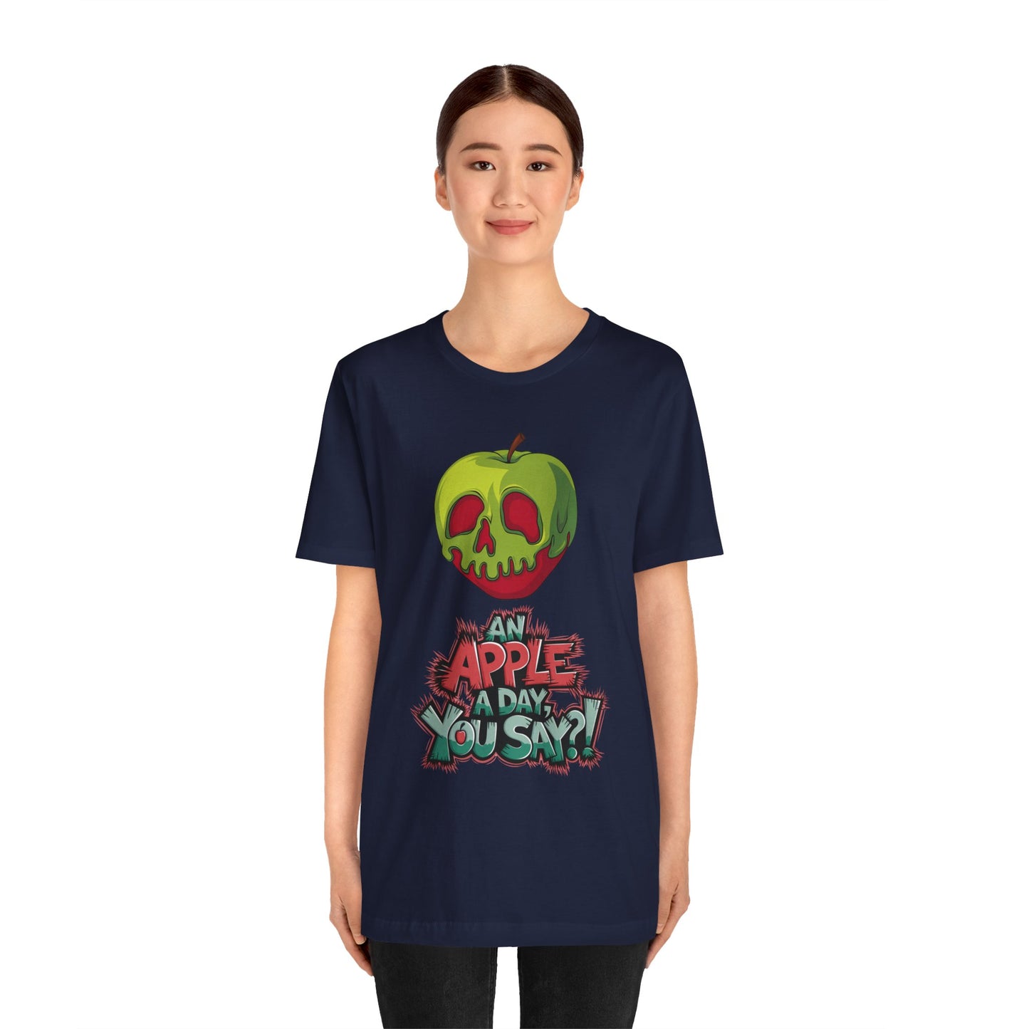 Funny Apple Skull Shirt – An Apple A Day You Say? – Grunge Fruit Tee – Y2K Nostalgia T‑Shirt – Gift for Fruit Lovers