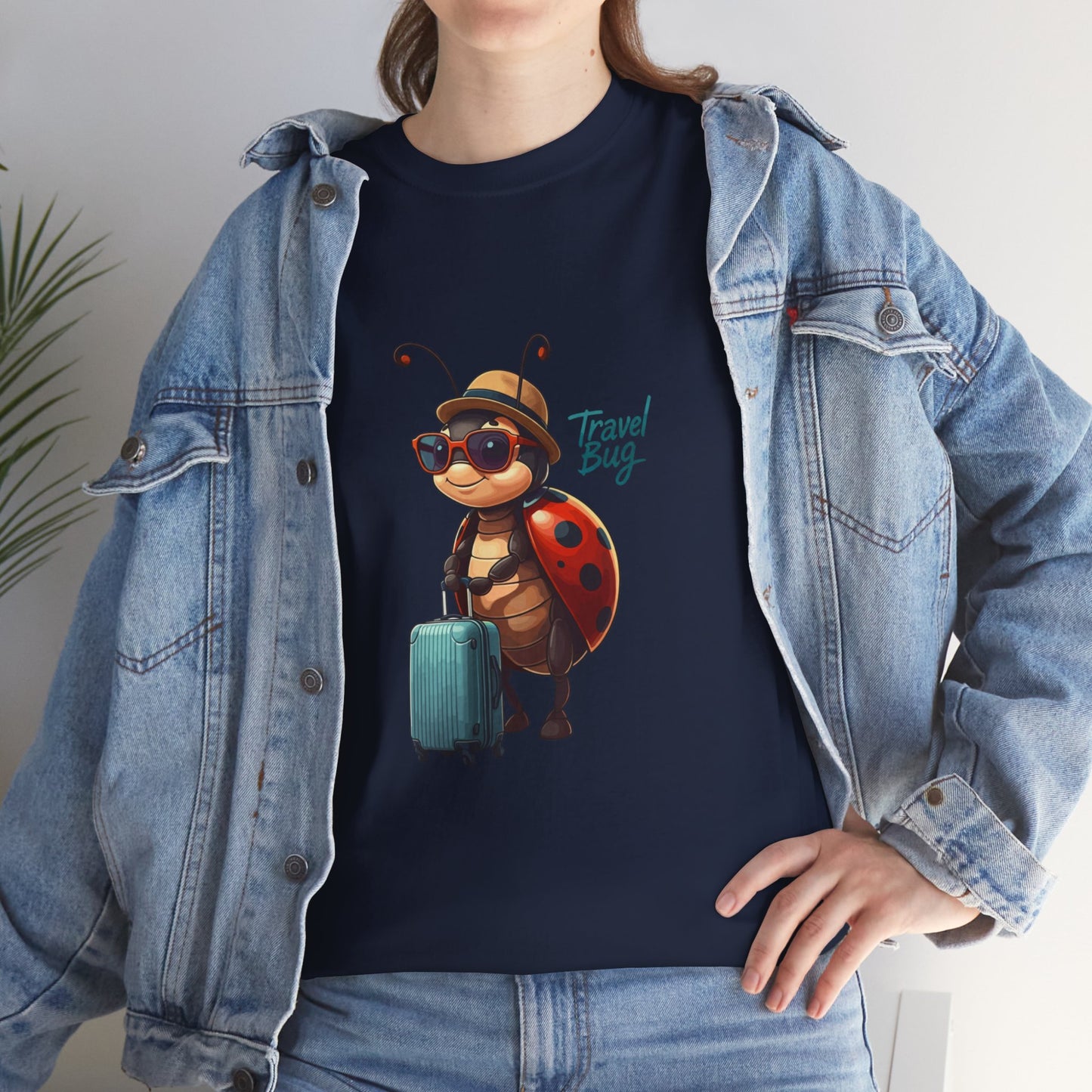 Travel Bug T-Shirt – Cute Ladybug Travel Tee | Funny Wanderlust Shirt for Travel Lovers | Unisex Graphic Tee Gift for Adventurers