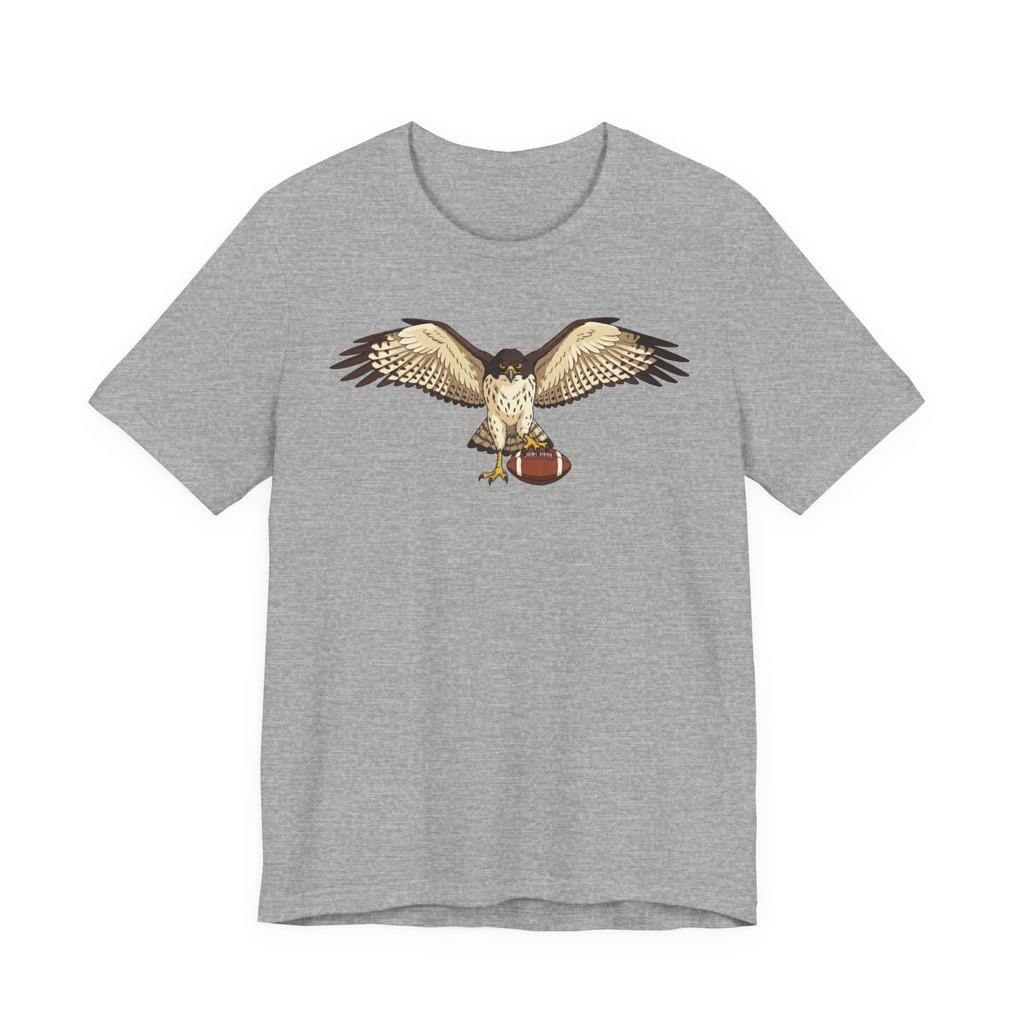 Hawk Football Shirt, Hawk Holding Football T Shirt, Football Mascot Tee, Bird Of Prey Shirt, Sports Fan Gift, Game Day Hawk Tee