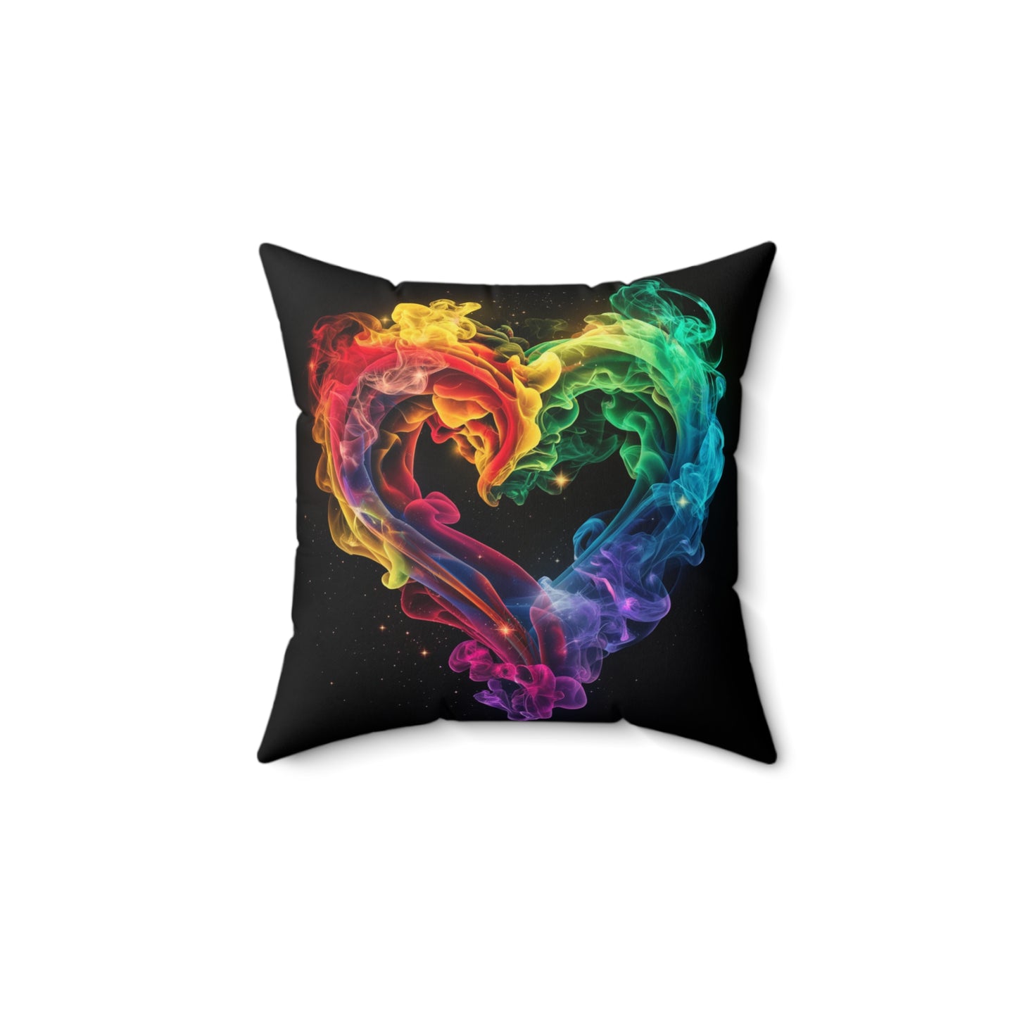 Colorful Smoke Heart Pillow