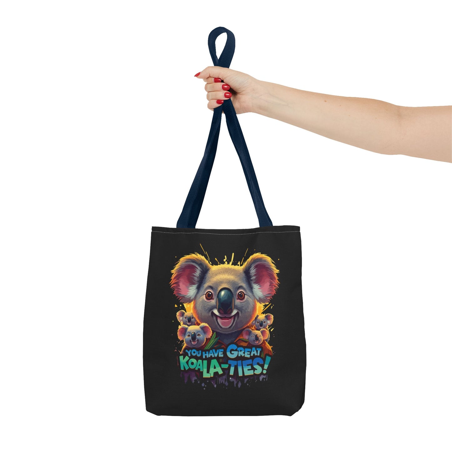 Koala Tote Bag – Funny Animal Pun Bag with Cute Koala Design – Reusable Grocery, Beach, or Everyday Carry Bag – Gift for Koala Lovers